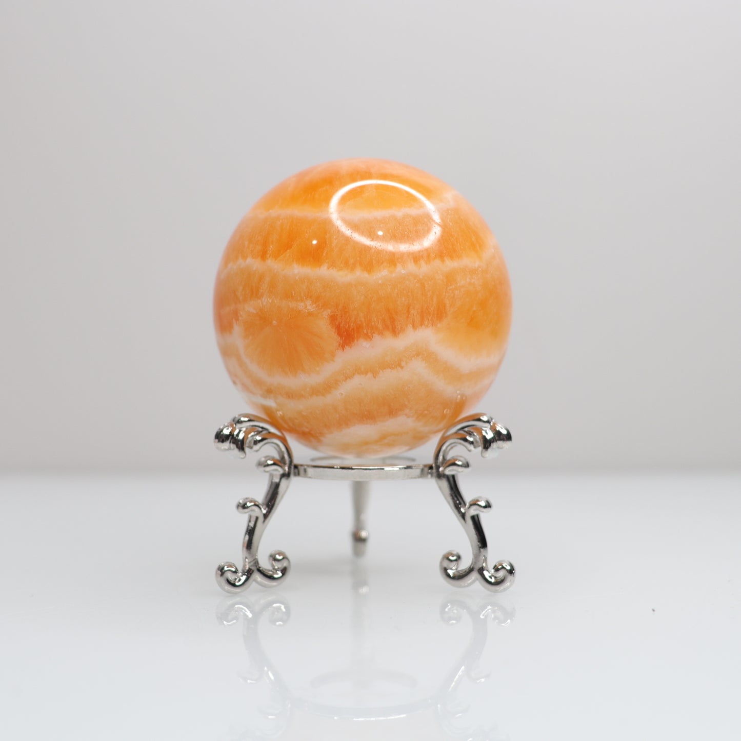 Orange Calcite Sphere | 7