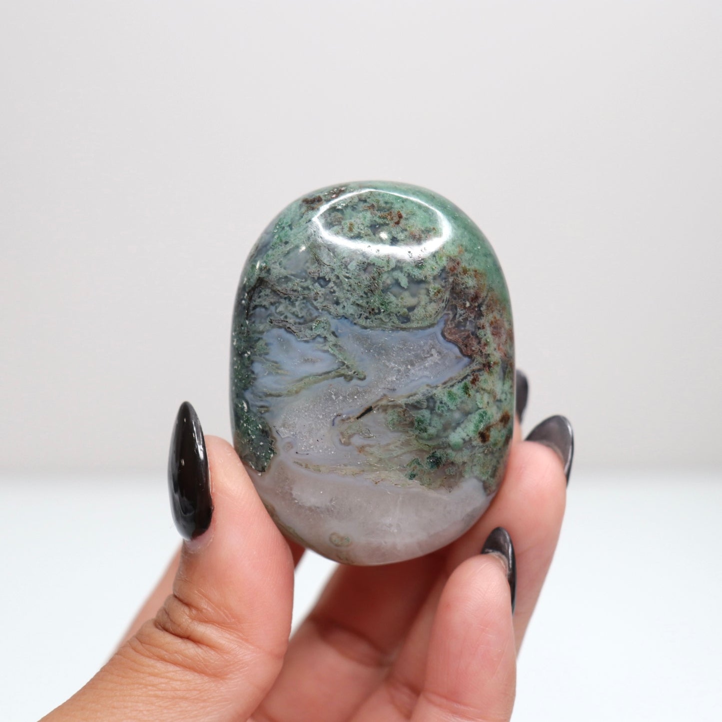 Moss Agate Palm Stone 34