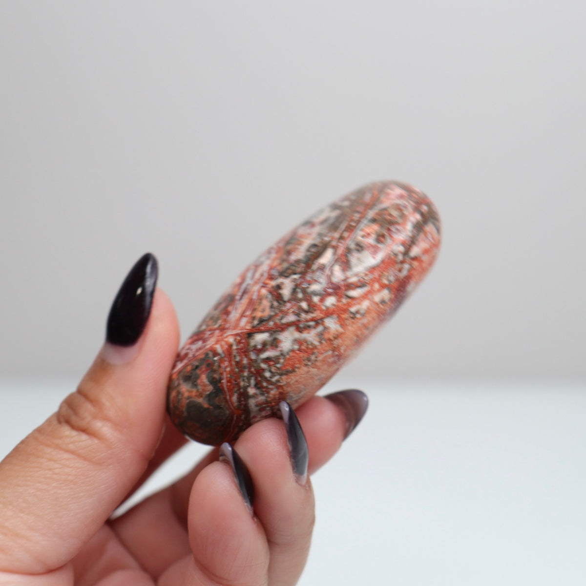 Leopard Skin Jasper Palm Stone | 34