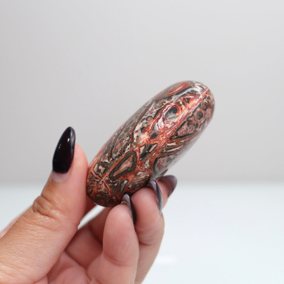 Leopard Skin Jasper Palm Stone | 32