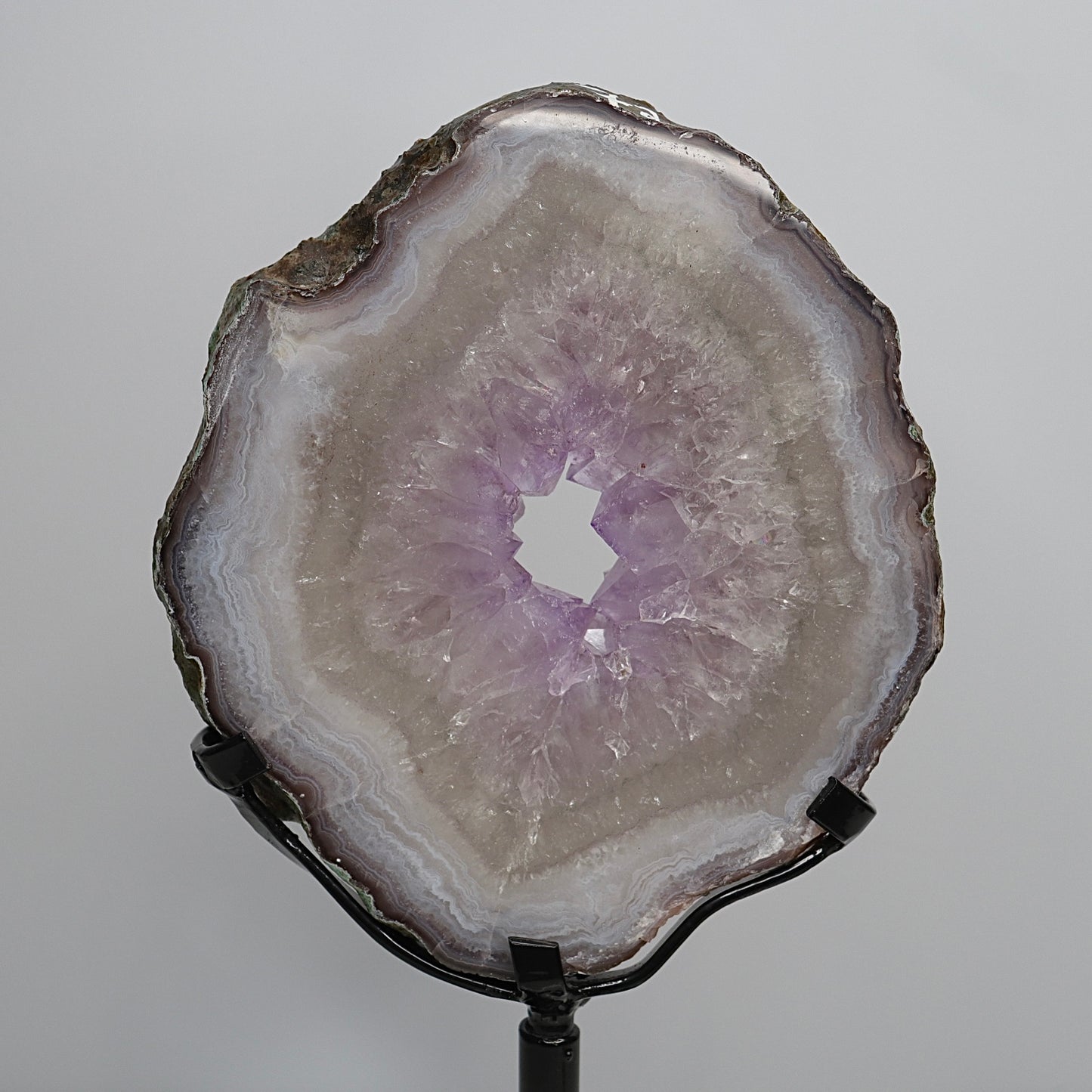 Amethyst Portal w/Green Quartz | Spinning stand