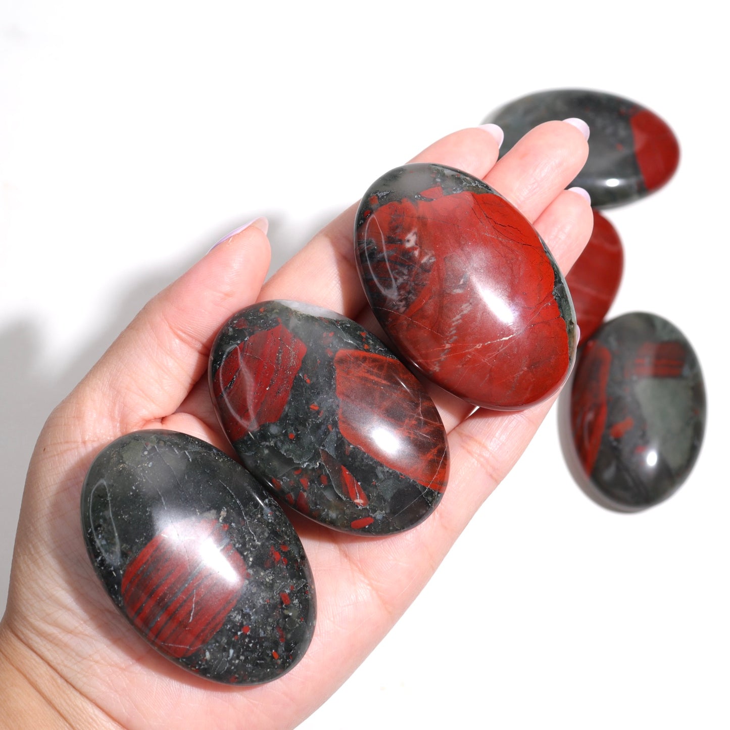 African Bloodstone Palm Stones