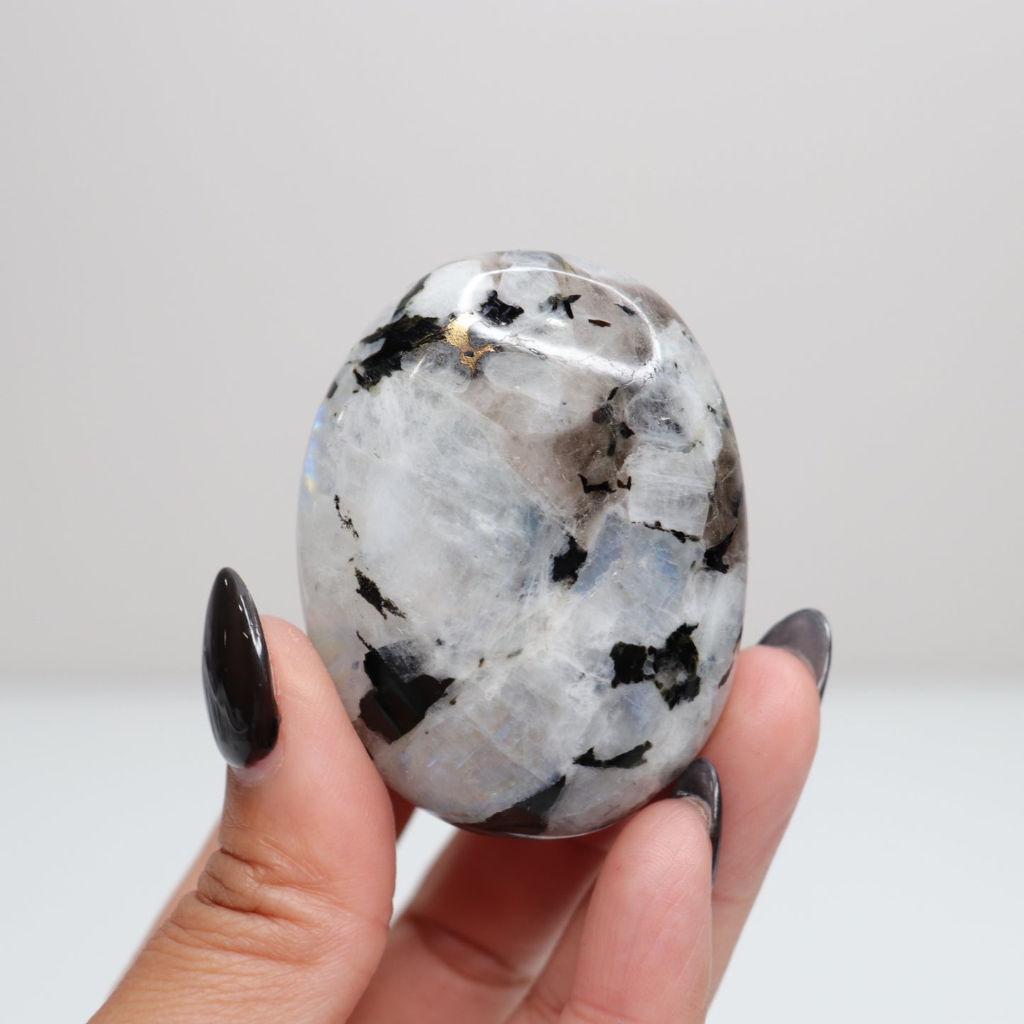 Rainbow Moonstone Palm Stone 65