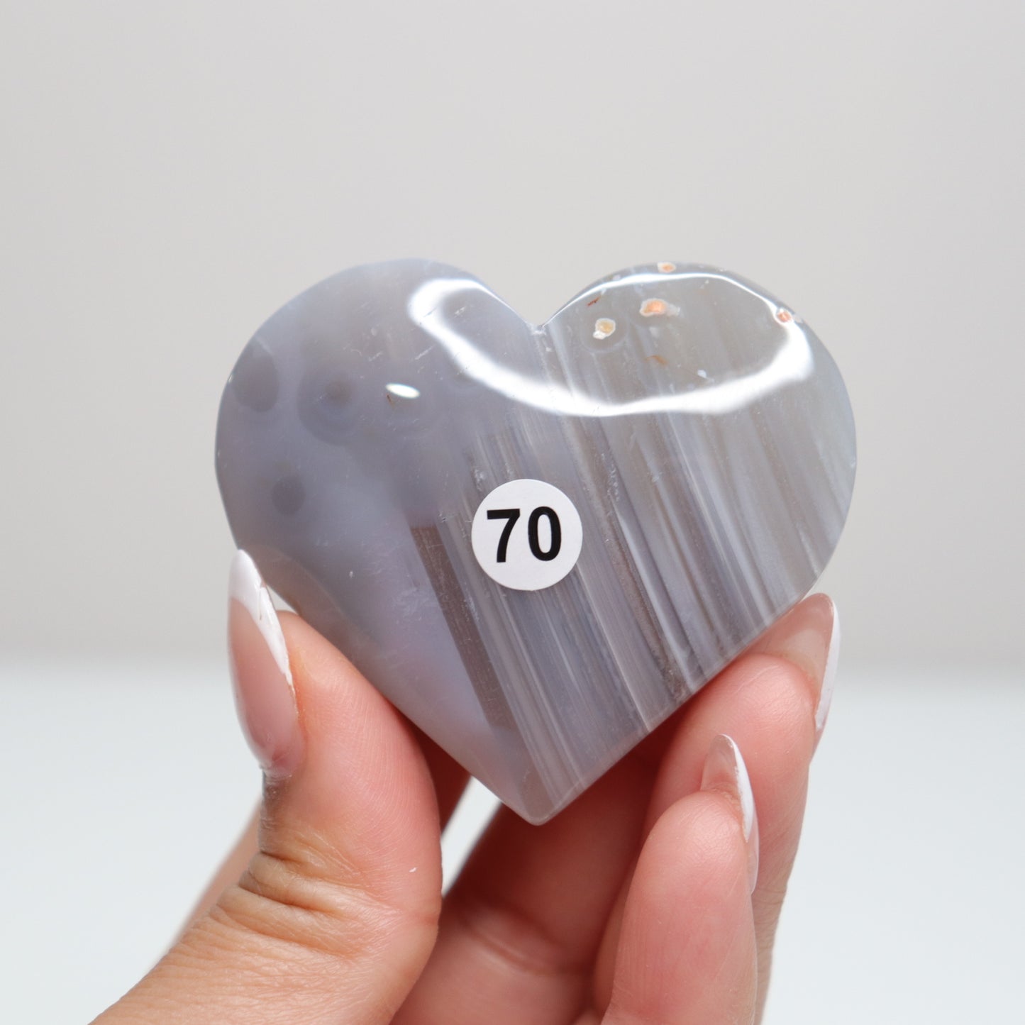 Banded Agate Heart 70