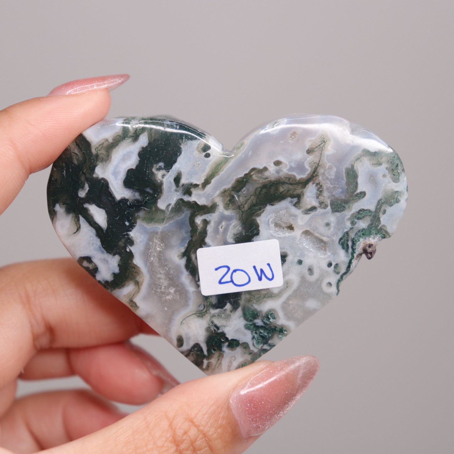 Moss Agate Heart | 18