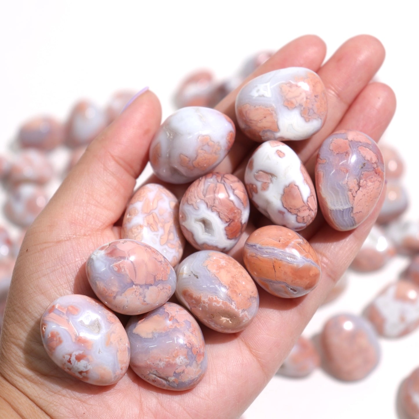 Pink Agate Tumbles