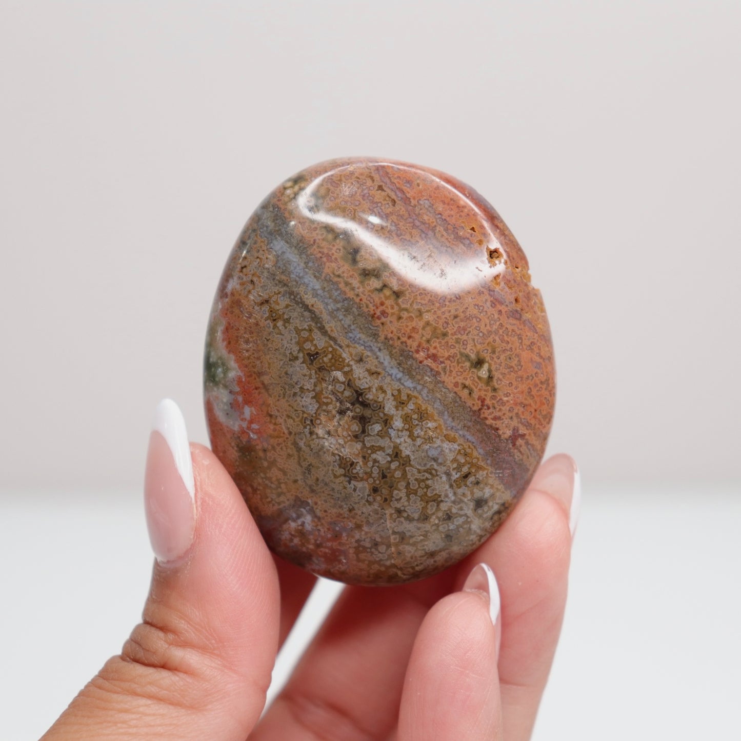 Ocean Jasper Palm Stone | B