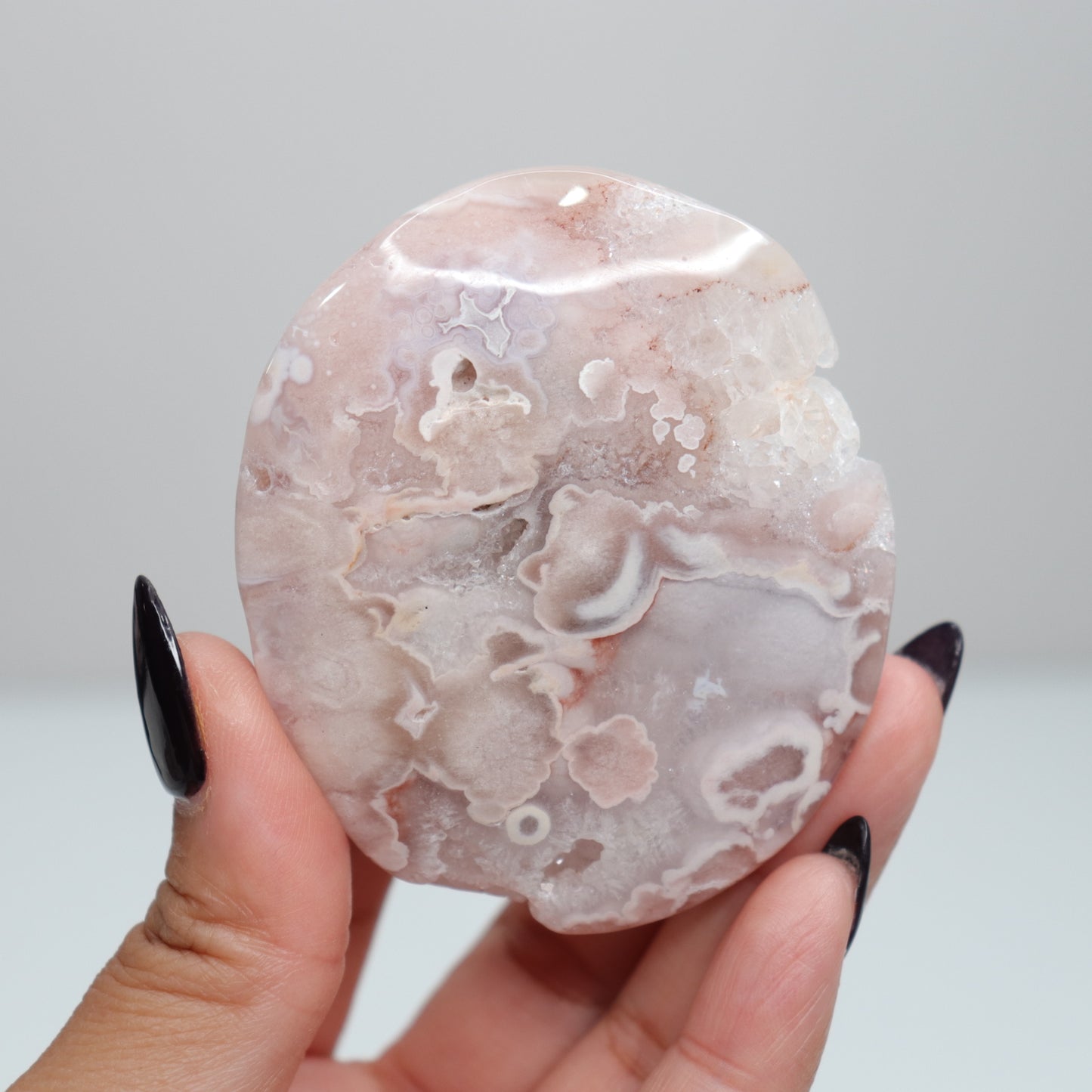 Flower Agate Palm Stone | 37