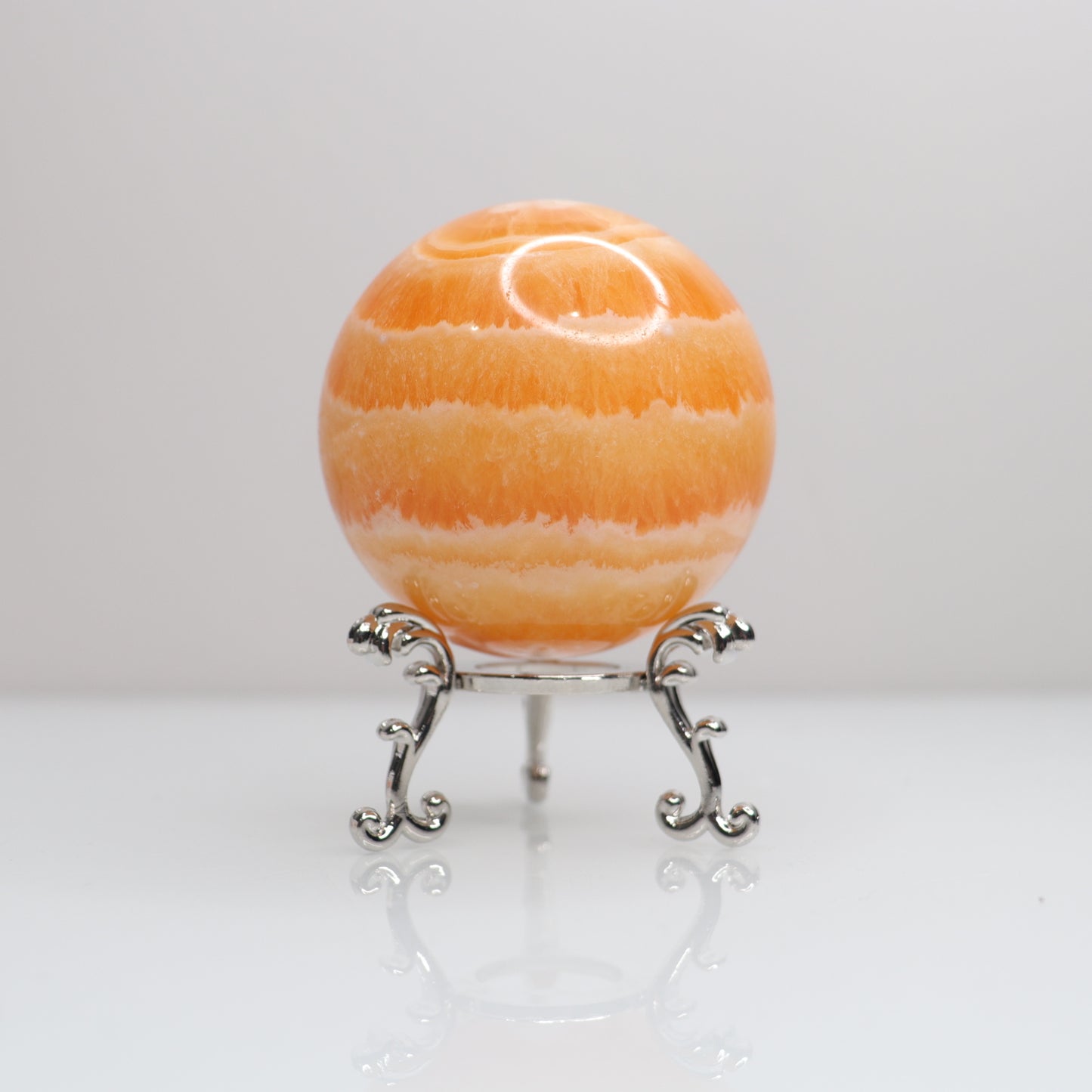 Orange Calcite Sphere | 3