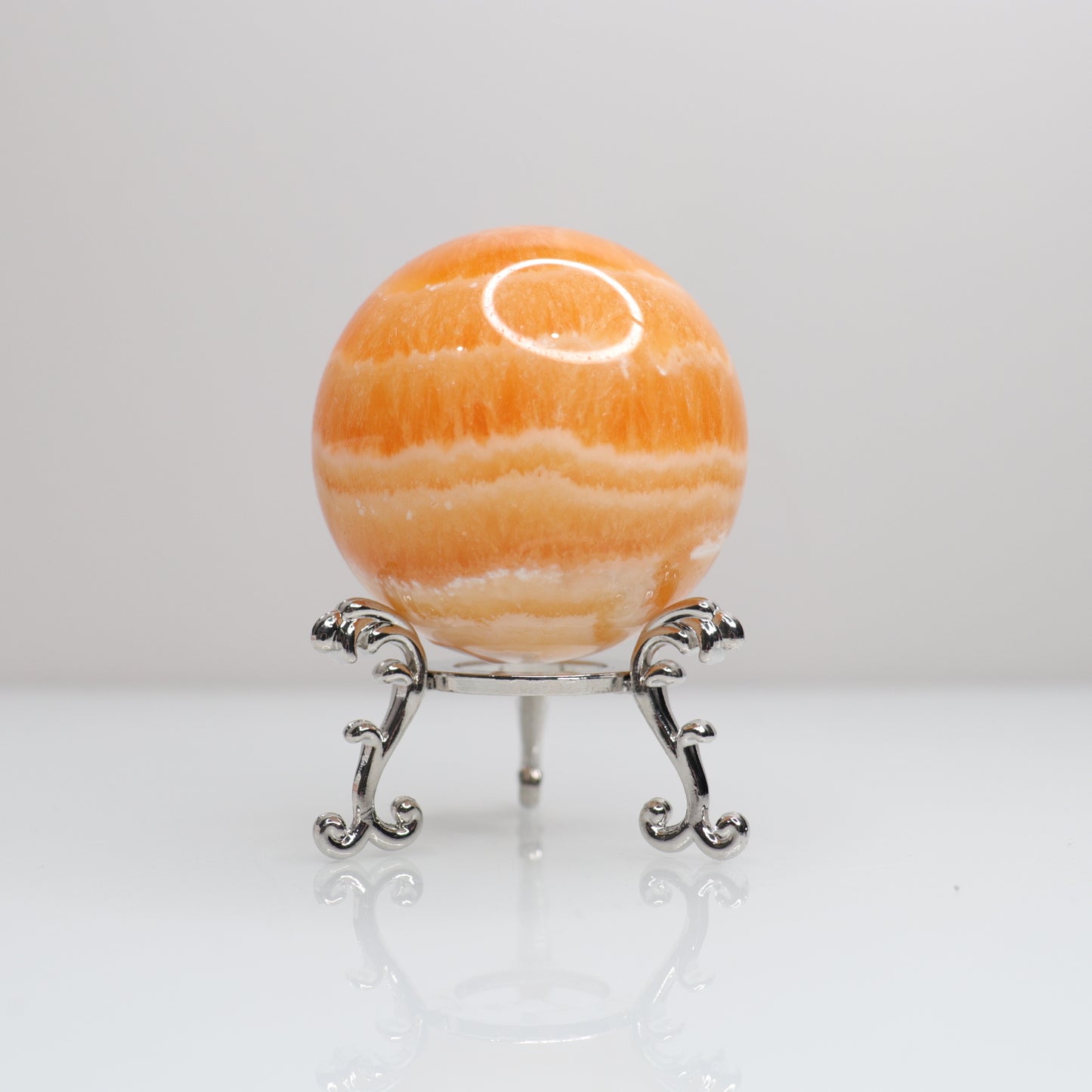 Orange Calcite Sphere | 7