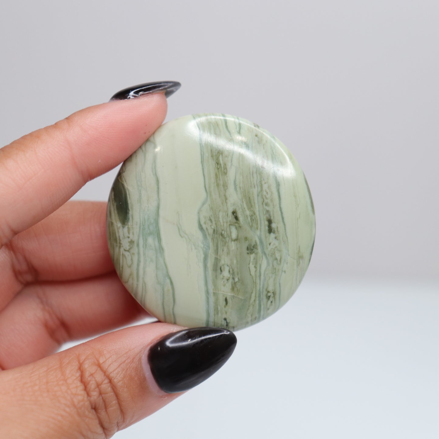 Banded Serpentine Flat Stone 14