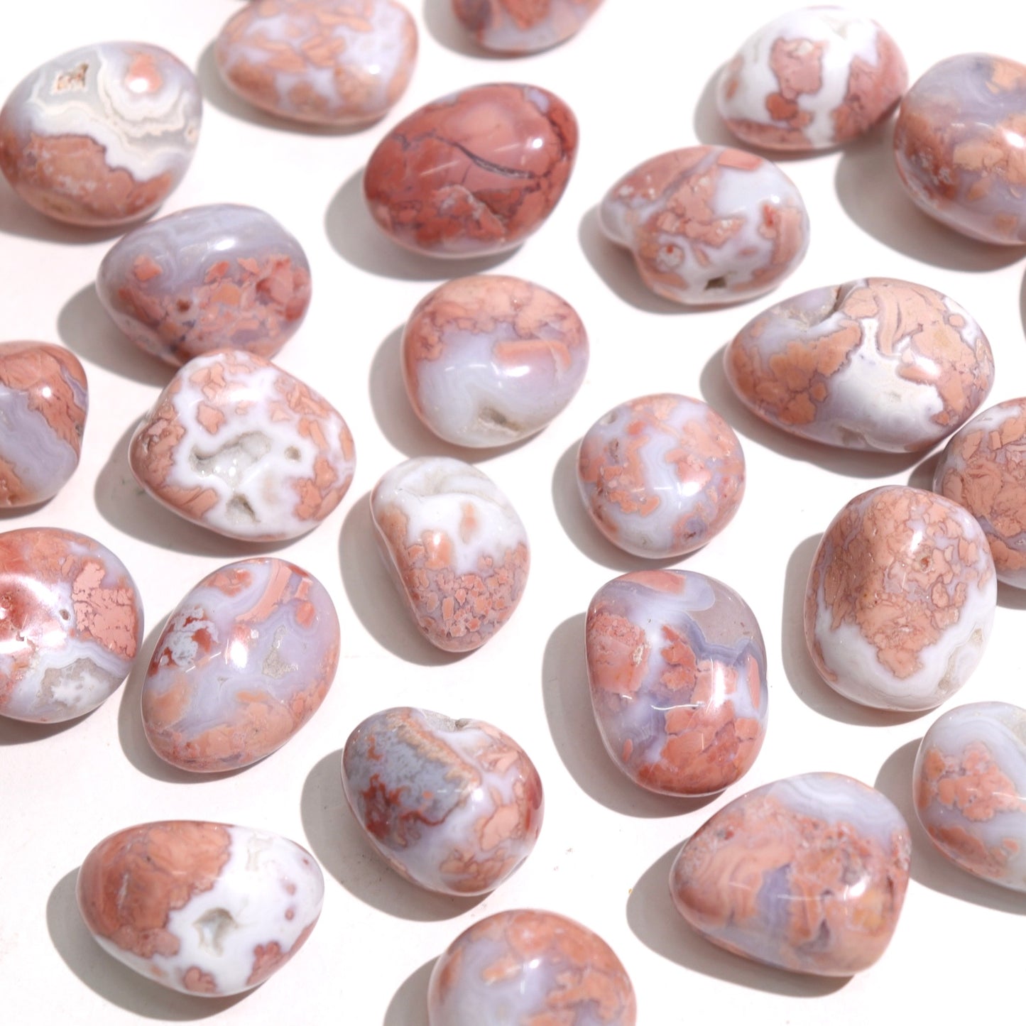 Pink Agate Tumbles