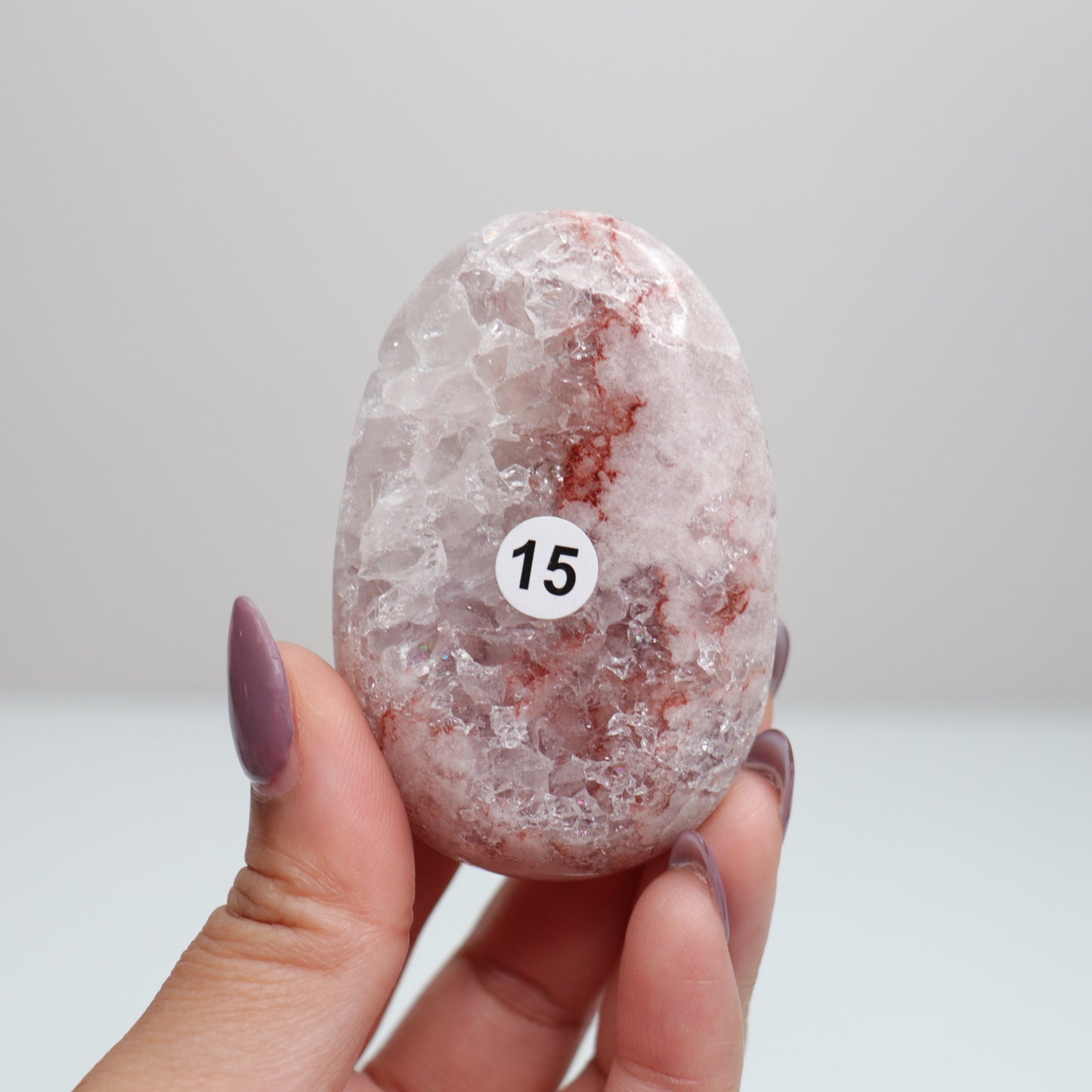 Pink Amethyst Palm Stone | 15
