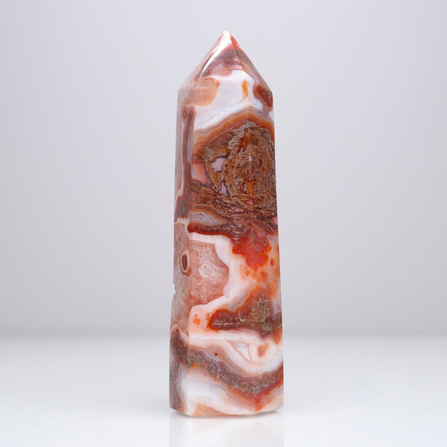 Carnelian X Moss Agate Tower | 2