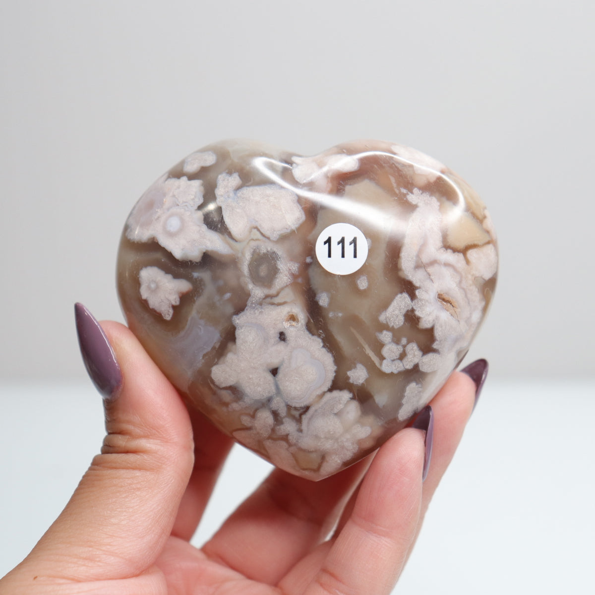 Flower Agate Heart 111*