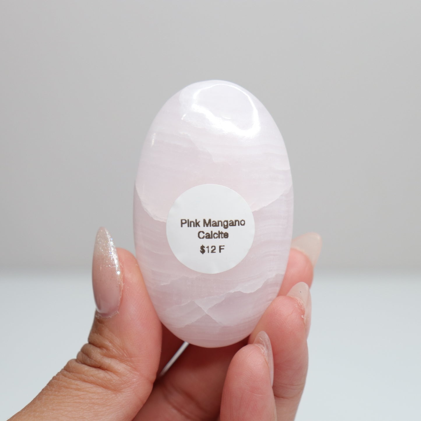 Pink Calcite Palm Stone