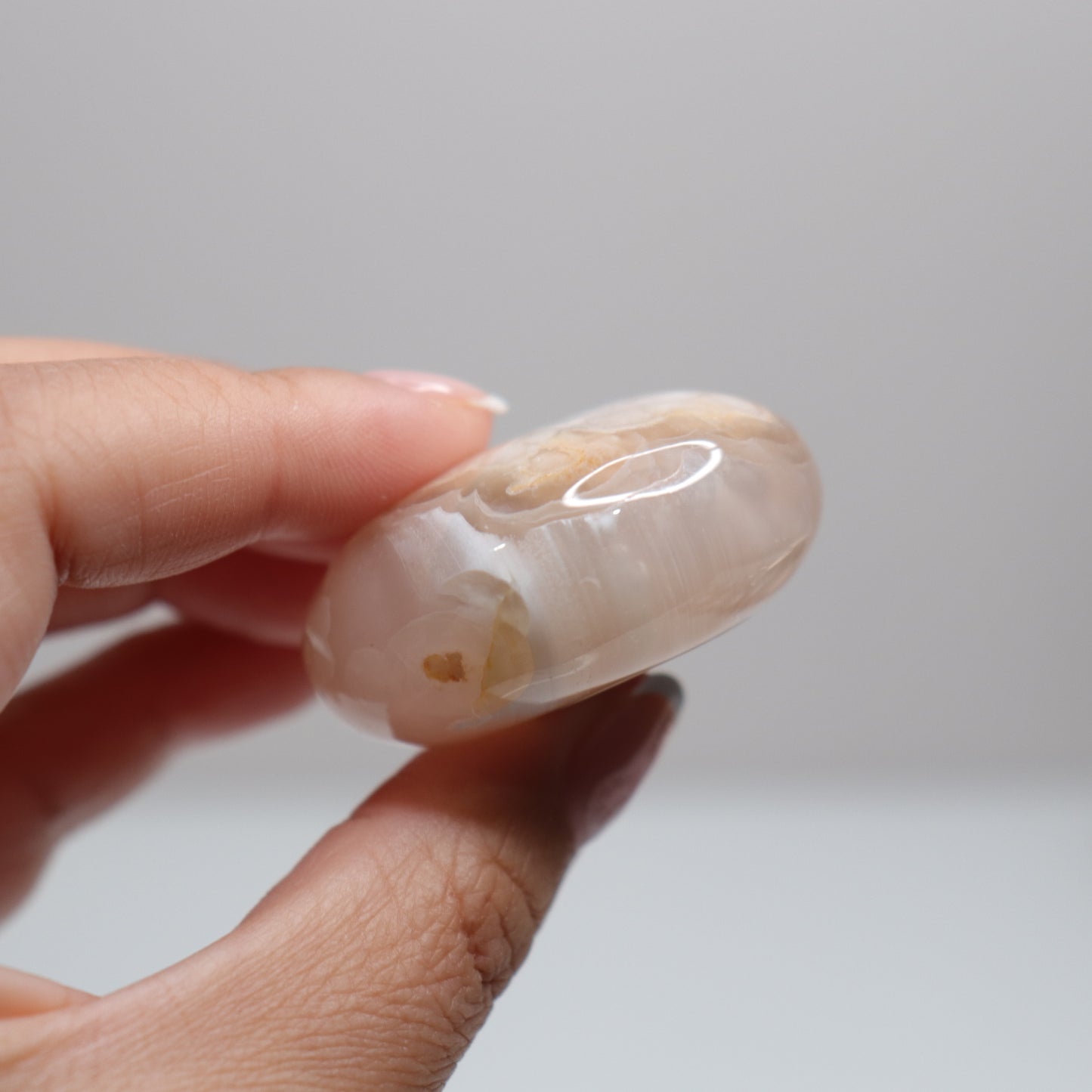 Flower Agate Round Palm | 14