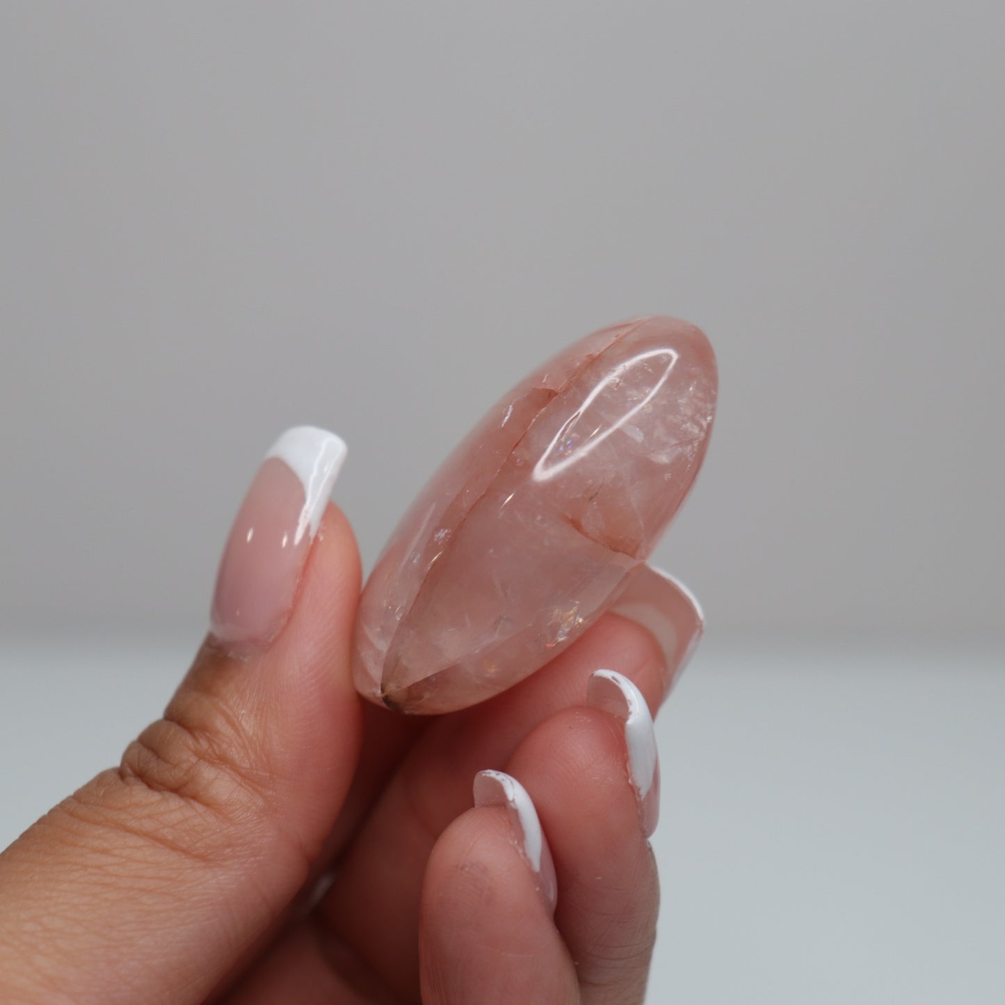 Hematoid Quartz Palm Stone | 1