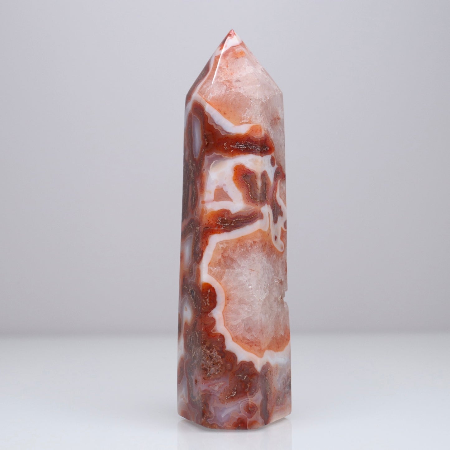 Carnelian X Moss Agate Tower | 2