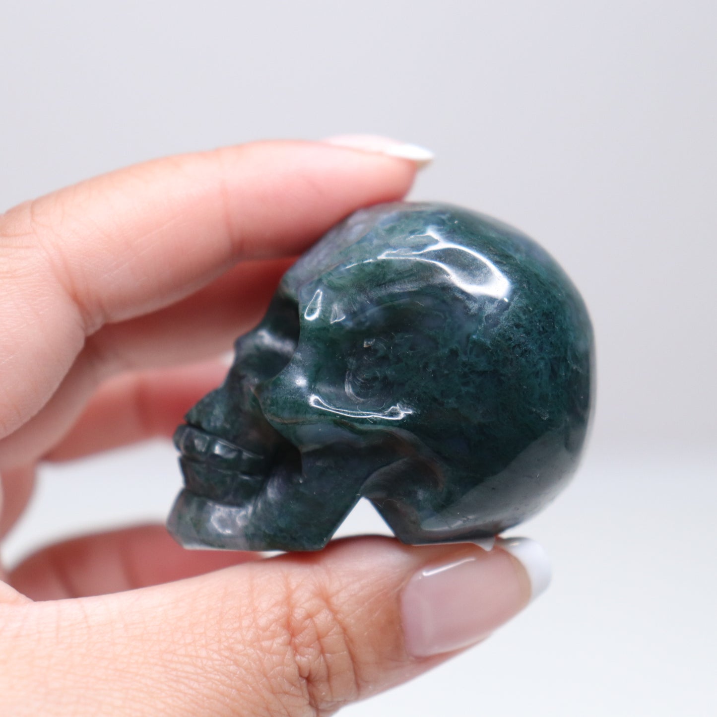 Moss Agate Skull | 4