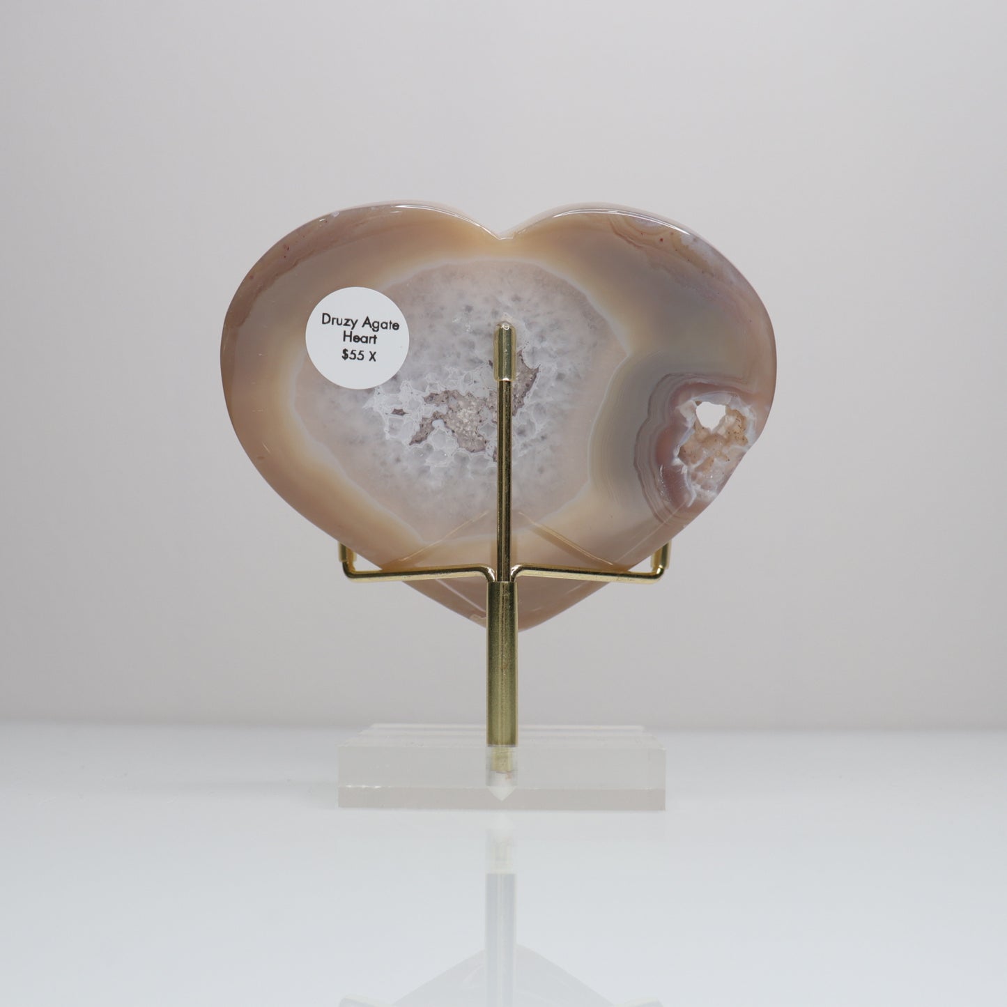Druzy Agate Heart