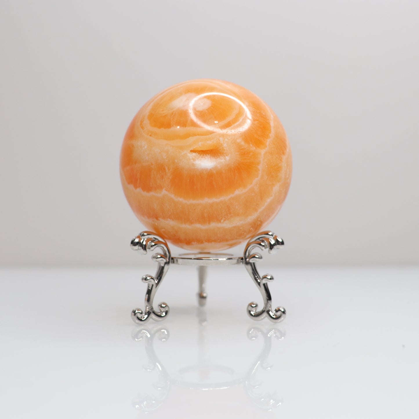 Orange Calcite Sphere | 3