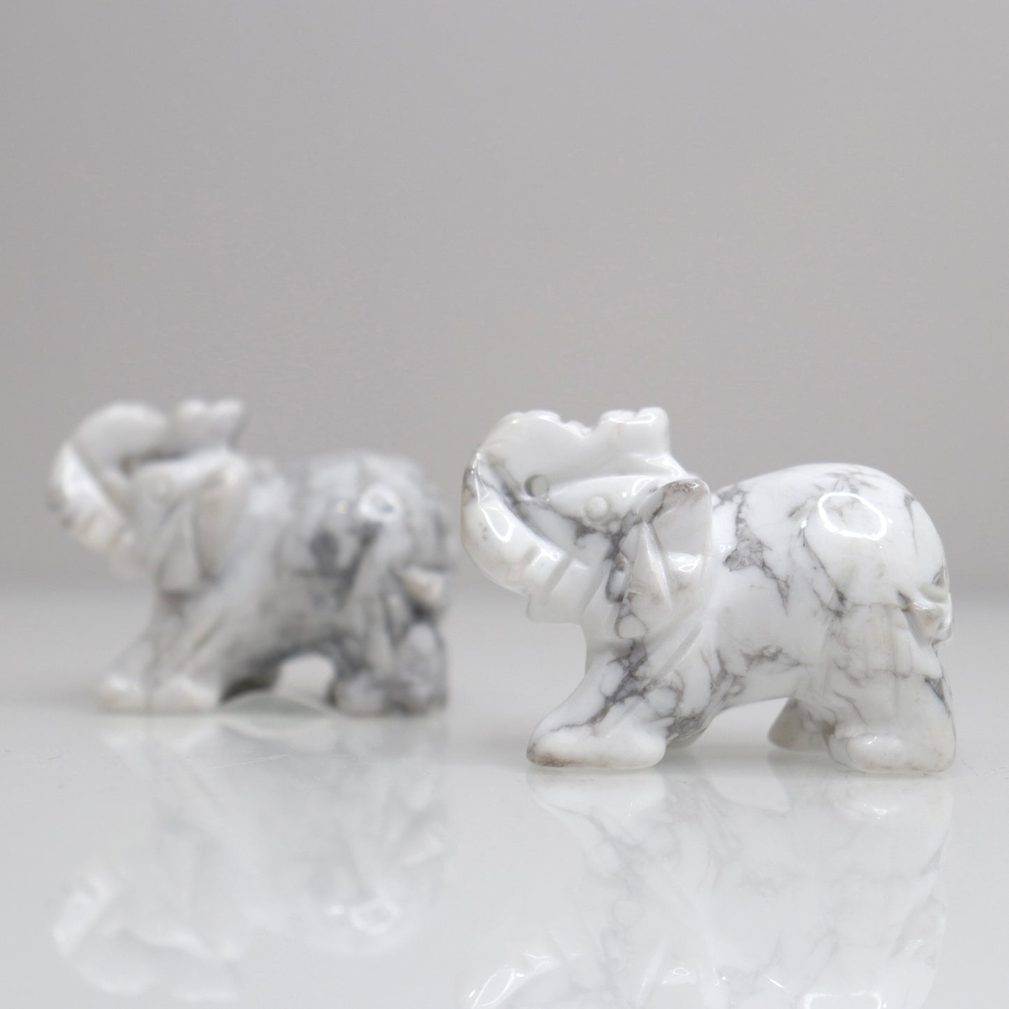 Howlite Elephants | 2”