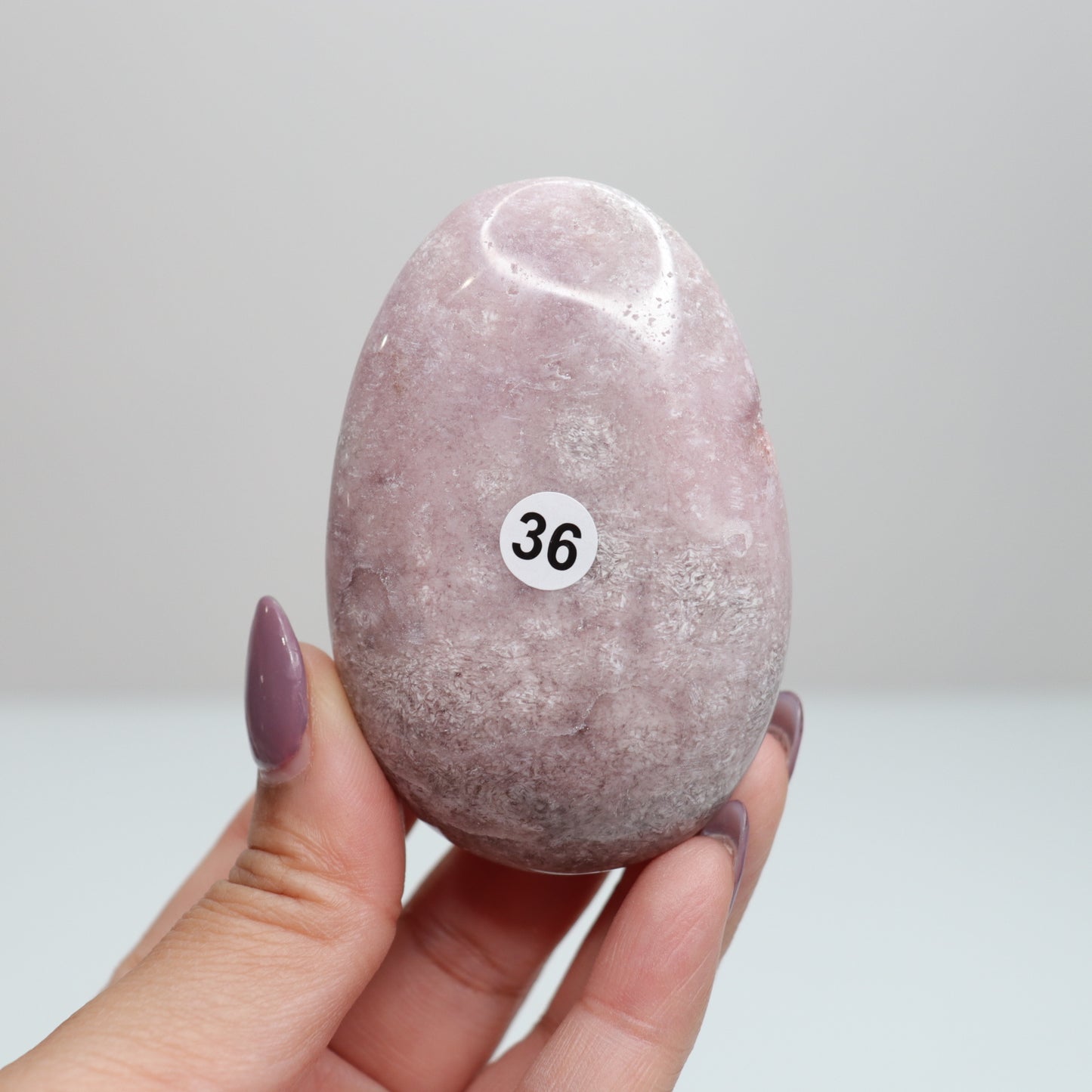 Pink Amethyst Palm Stone | 36