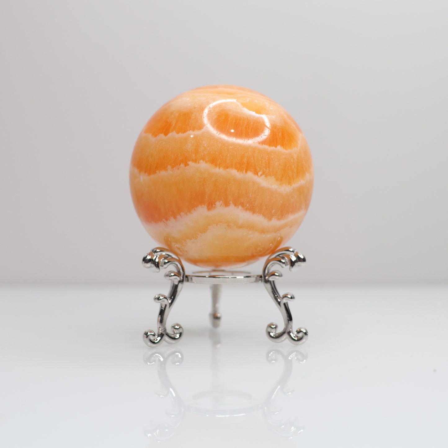 Orange Calcite Sphere | 3