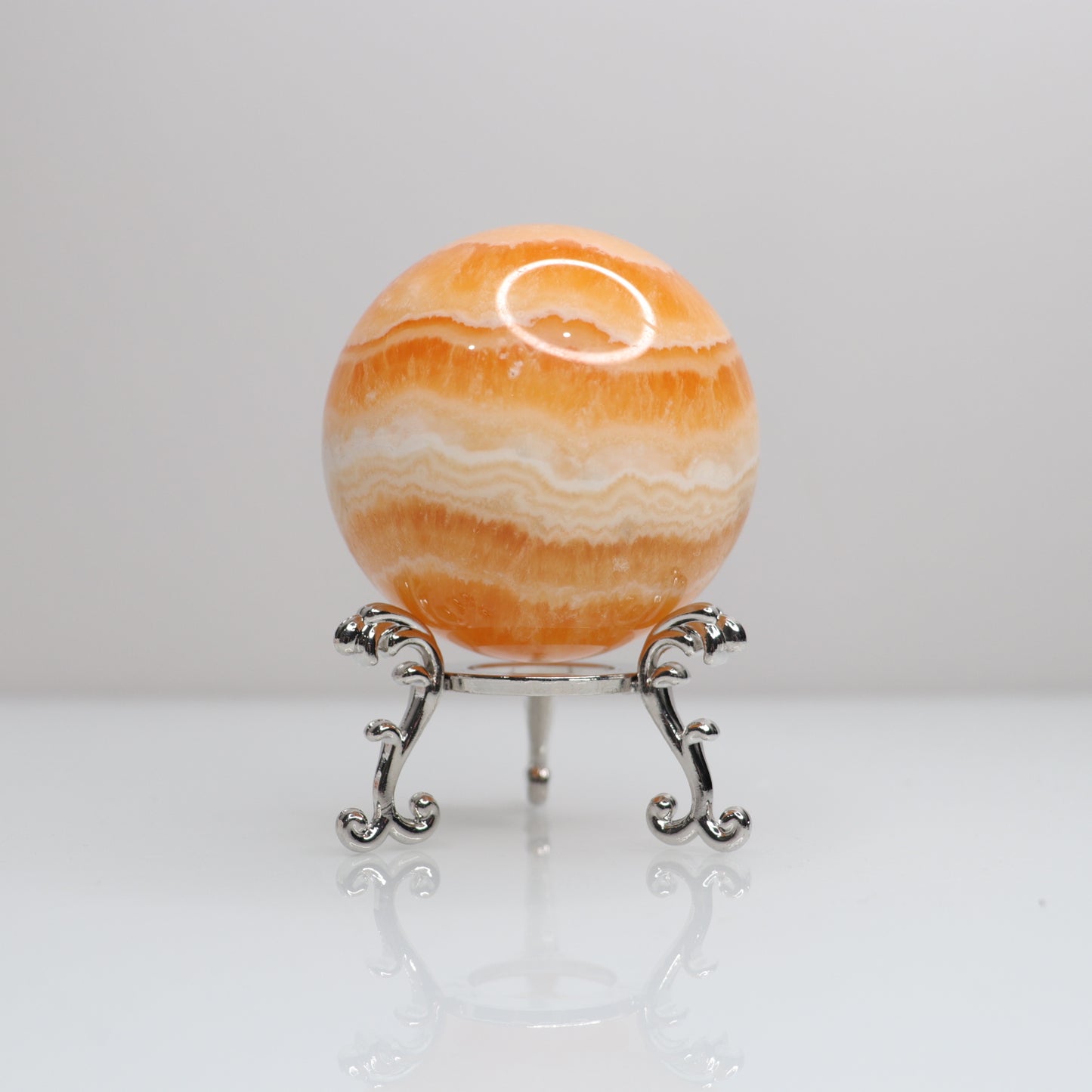 Orange Calcite Sphere | 4