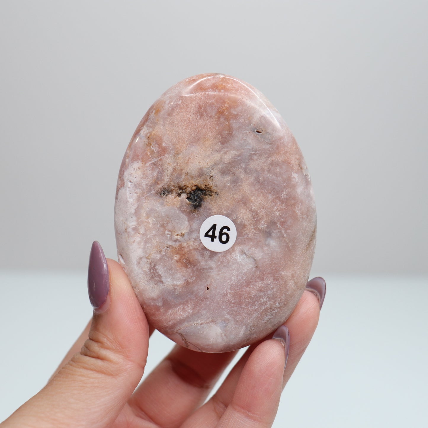 Pink Amethyst Palm Stone | 46