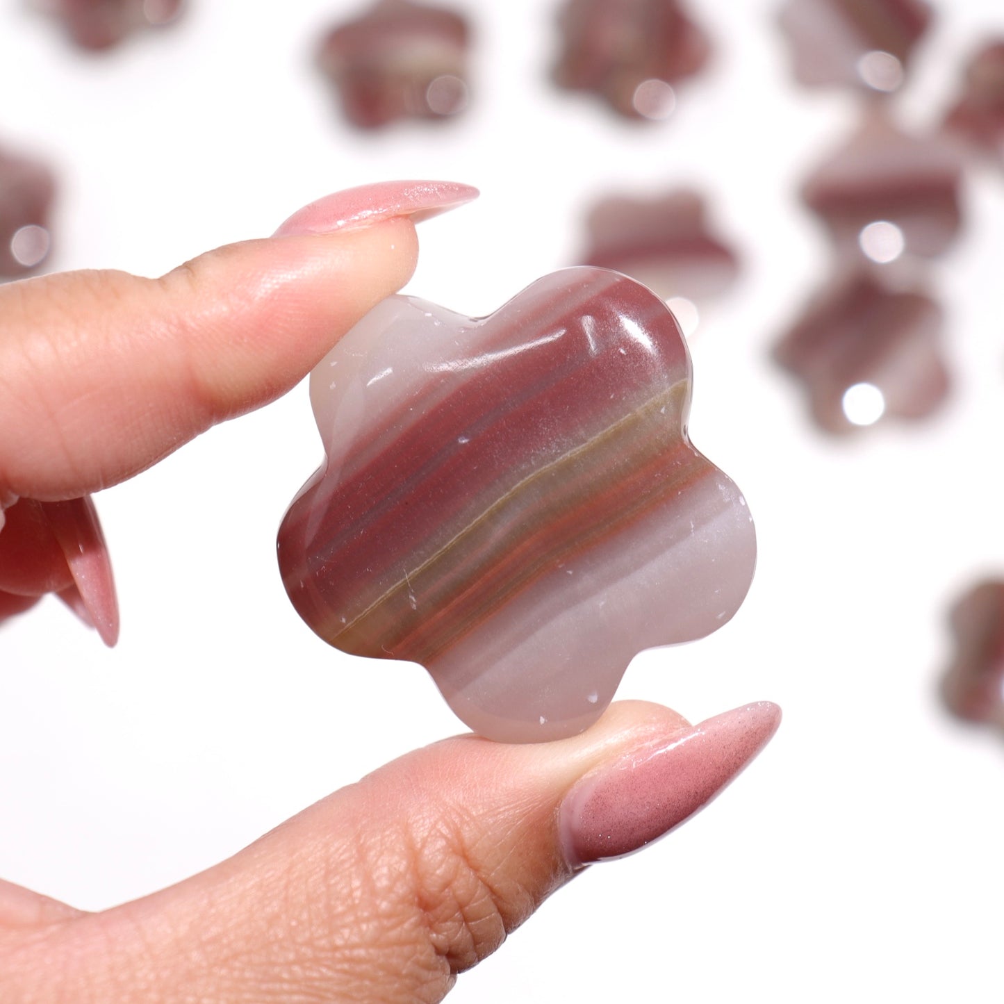 Pink Banded Onyx Flowers