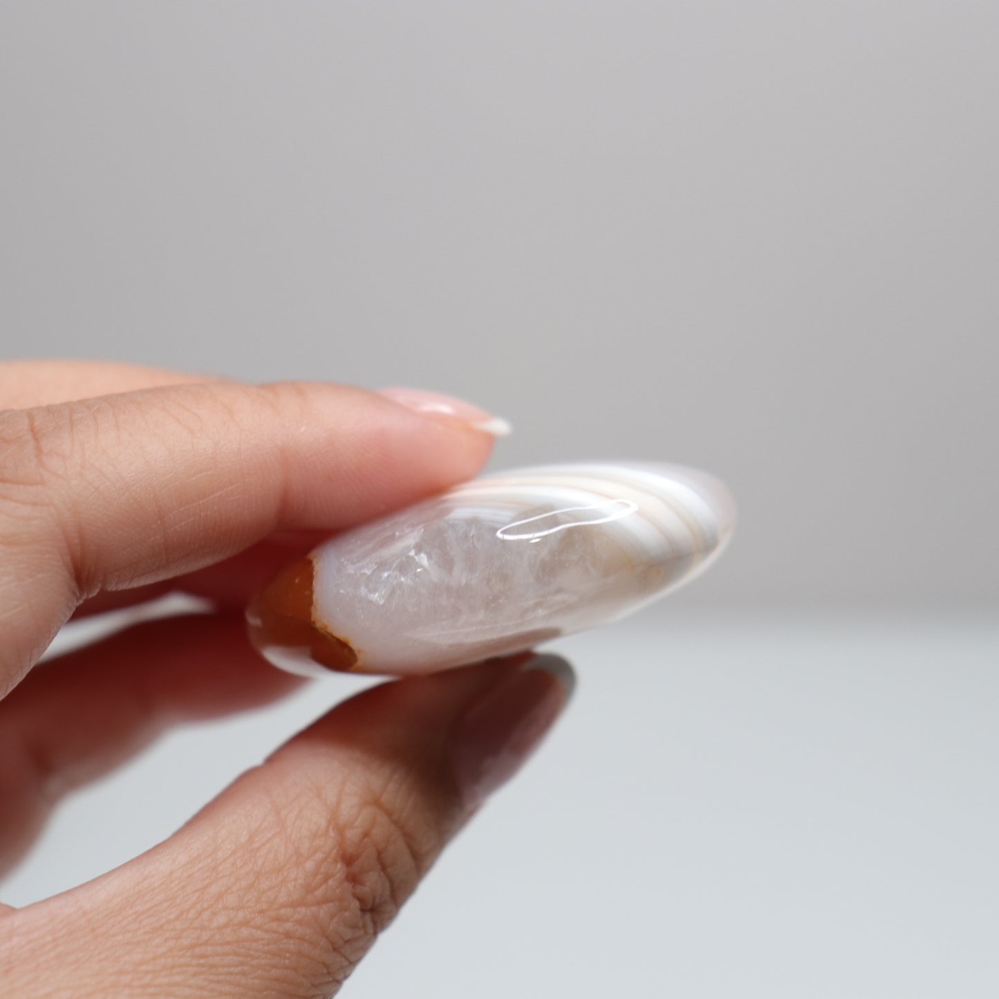 Flower Agate Round Palm | 15