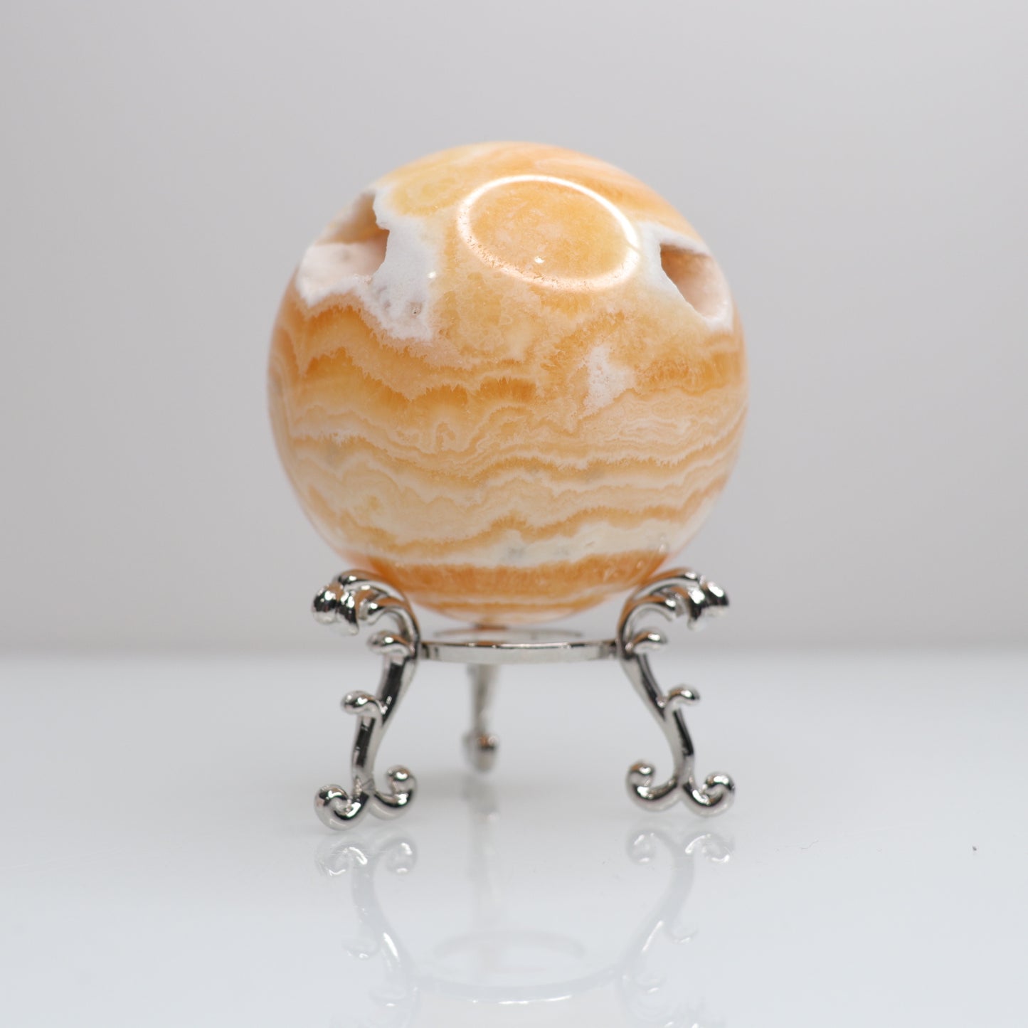 Orange Calcite Sphere | 1