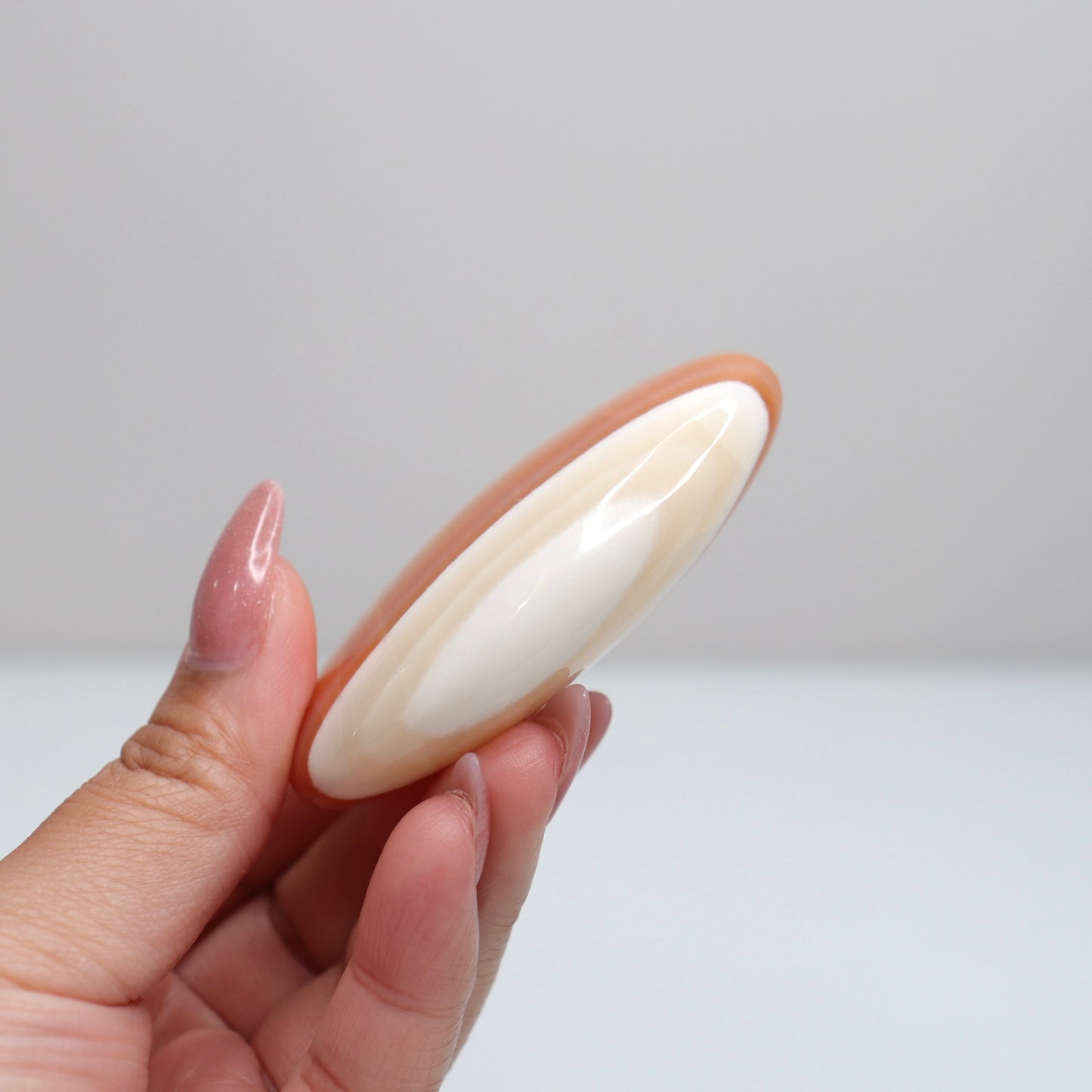 Orange Aragonite Palm Stone | 67