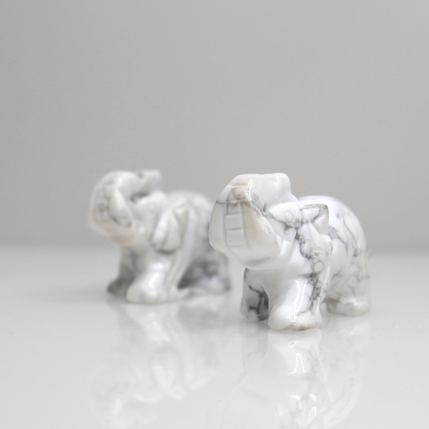 Howlite Elephants | 2”