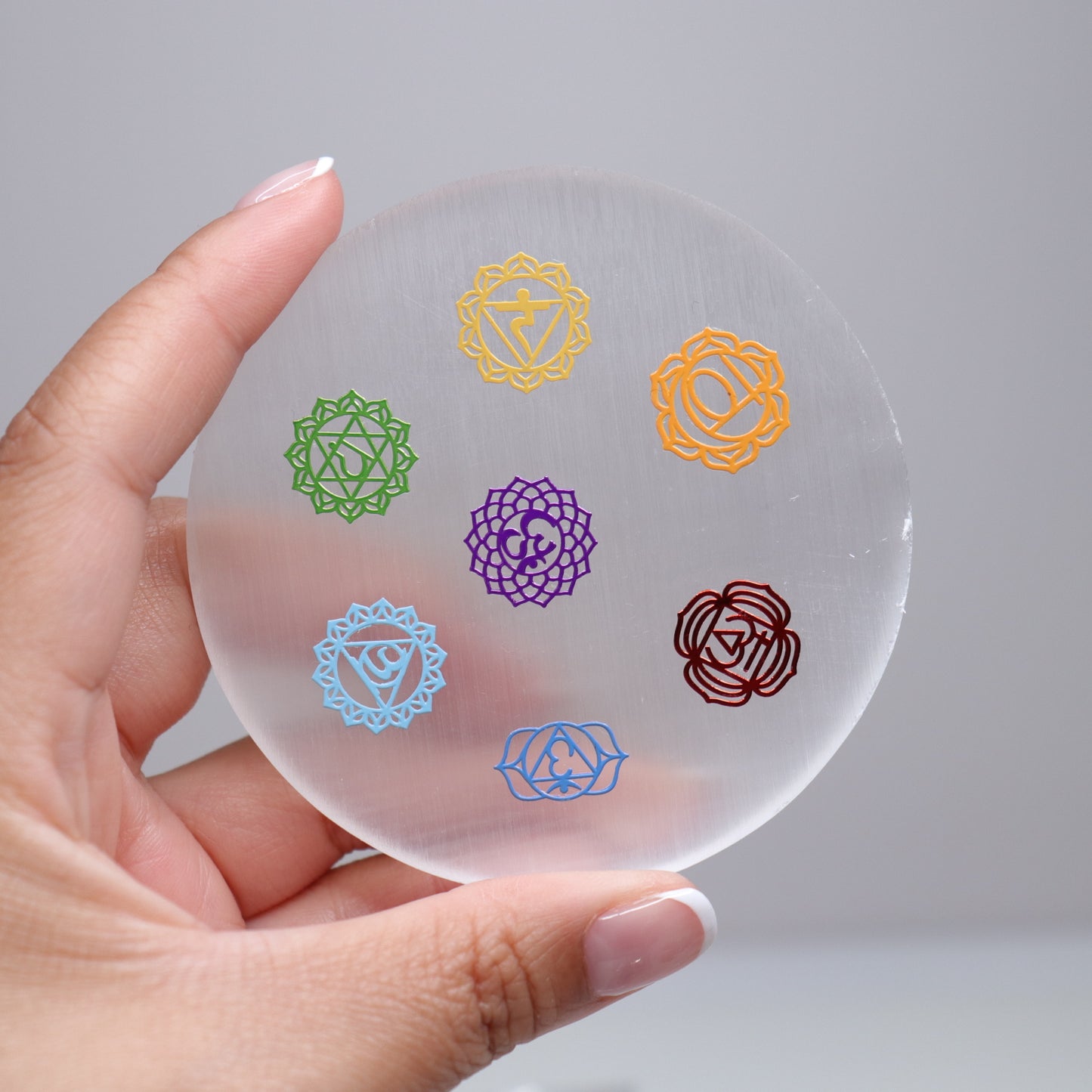 Selenite Chakra Charging Plate | 3.2"