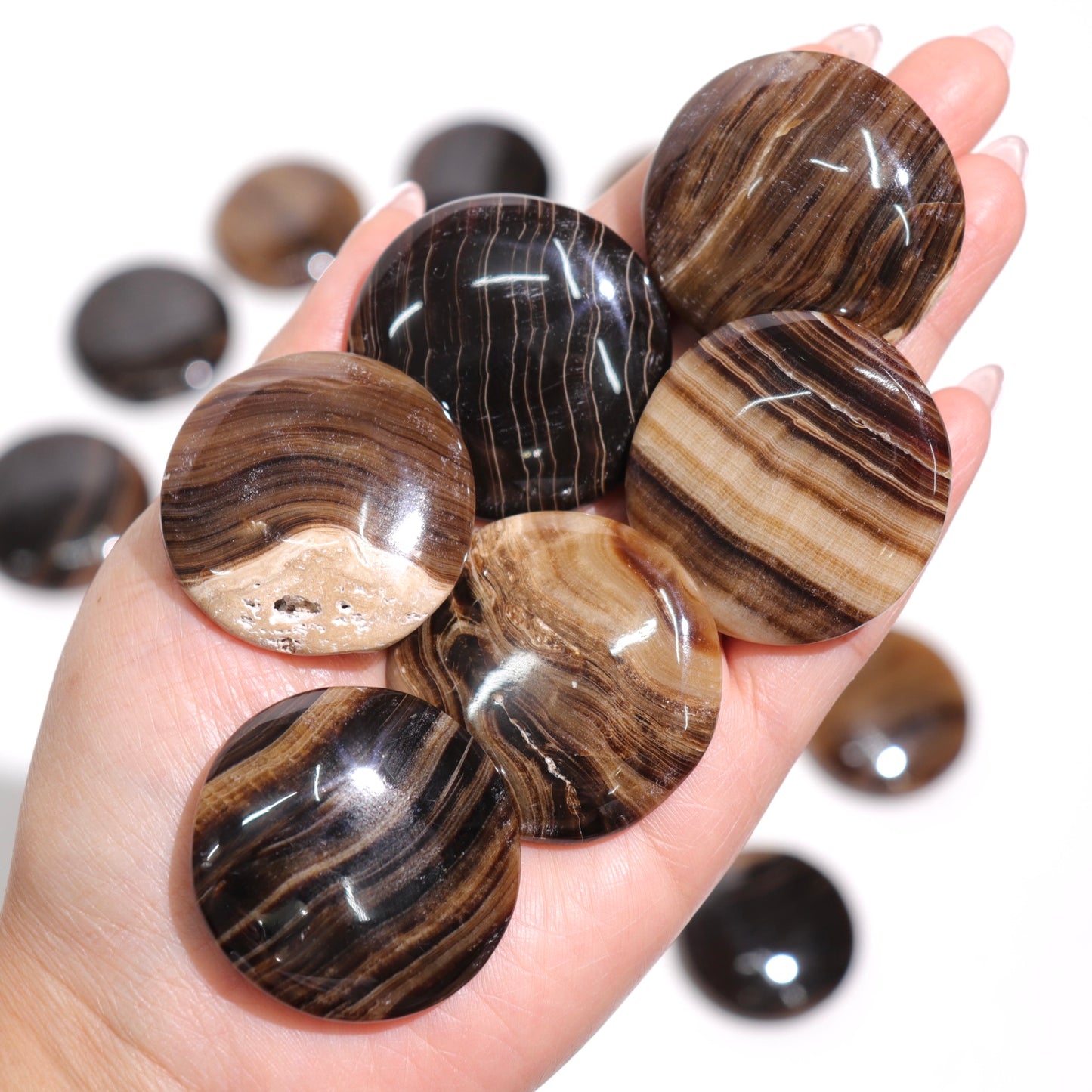 Chocolate Calcite Flat Stones