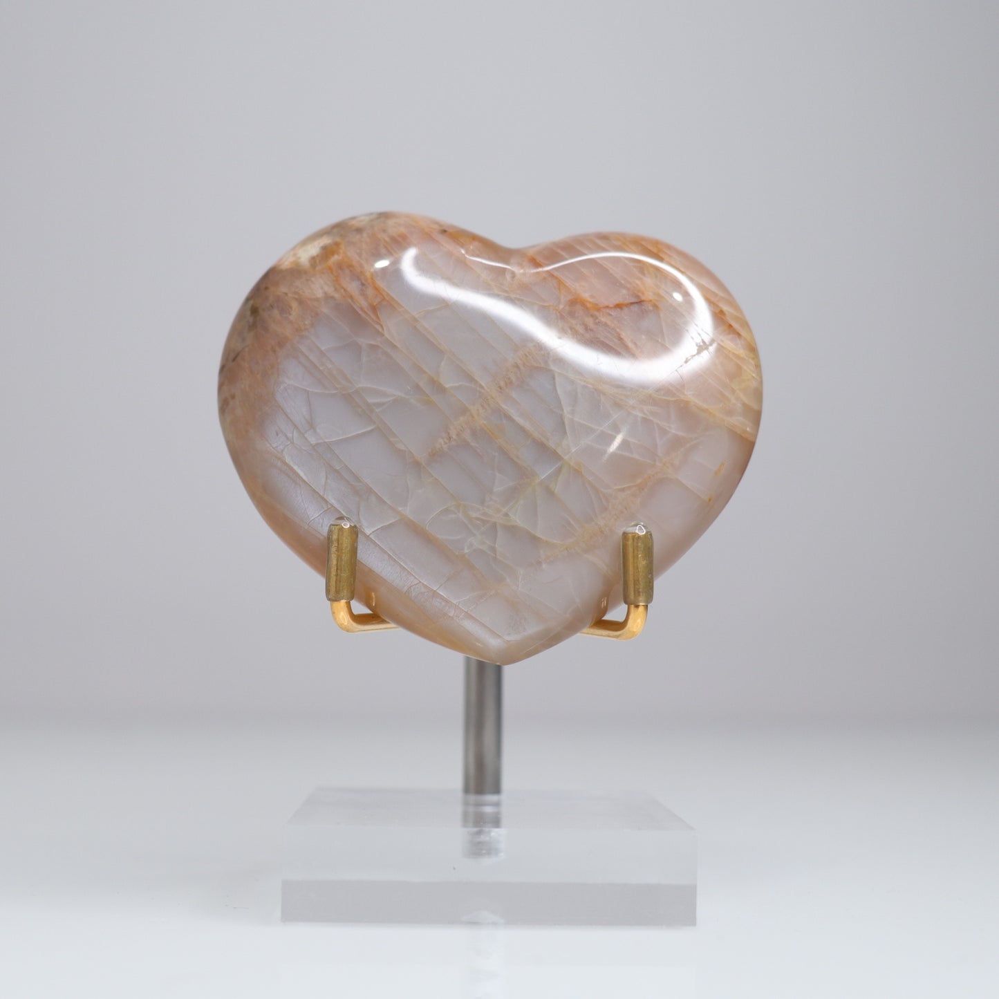 Peach Moonstone Heart | 5