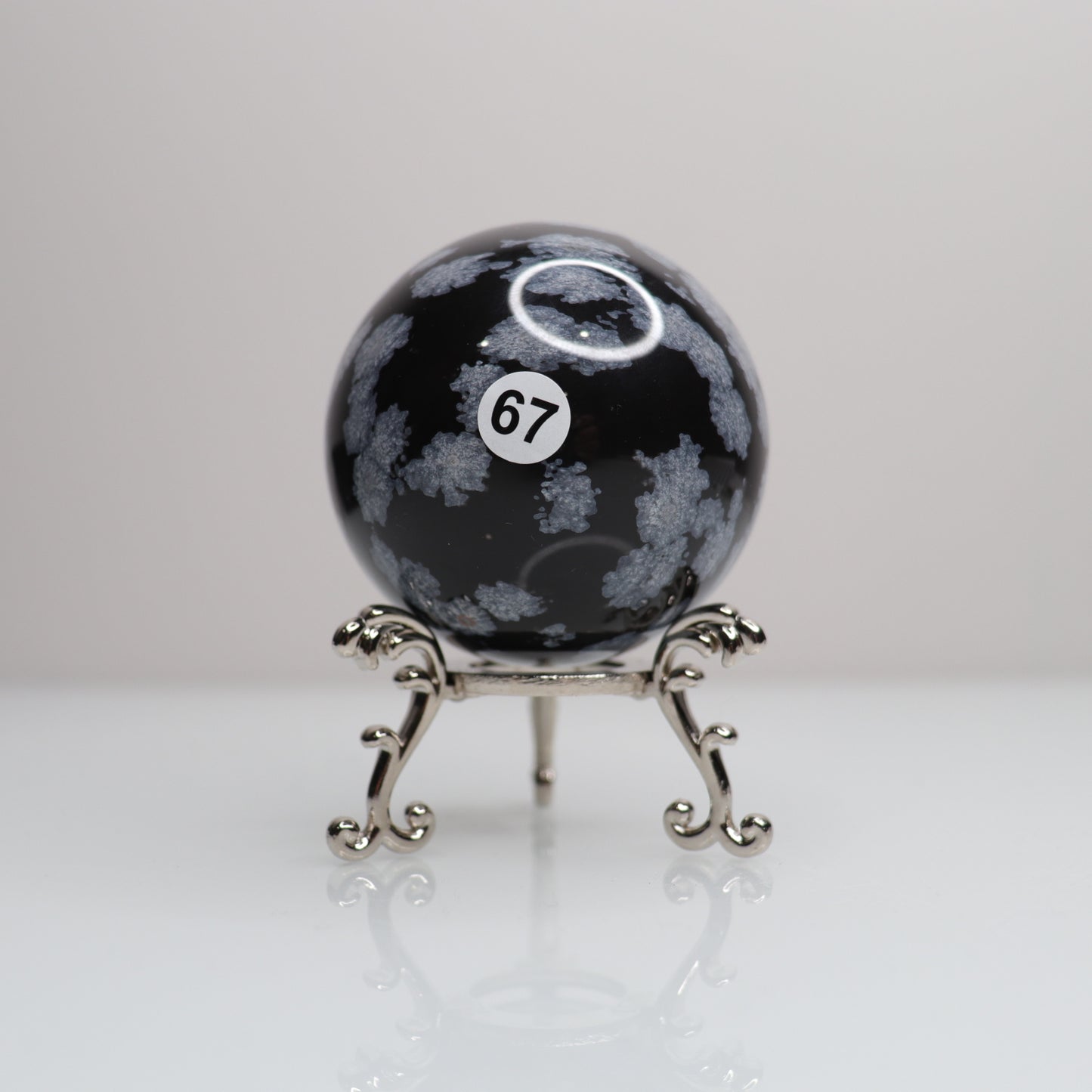 Snowflake Obsidian Sphere | 67