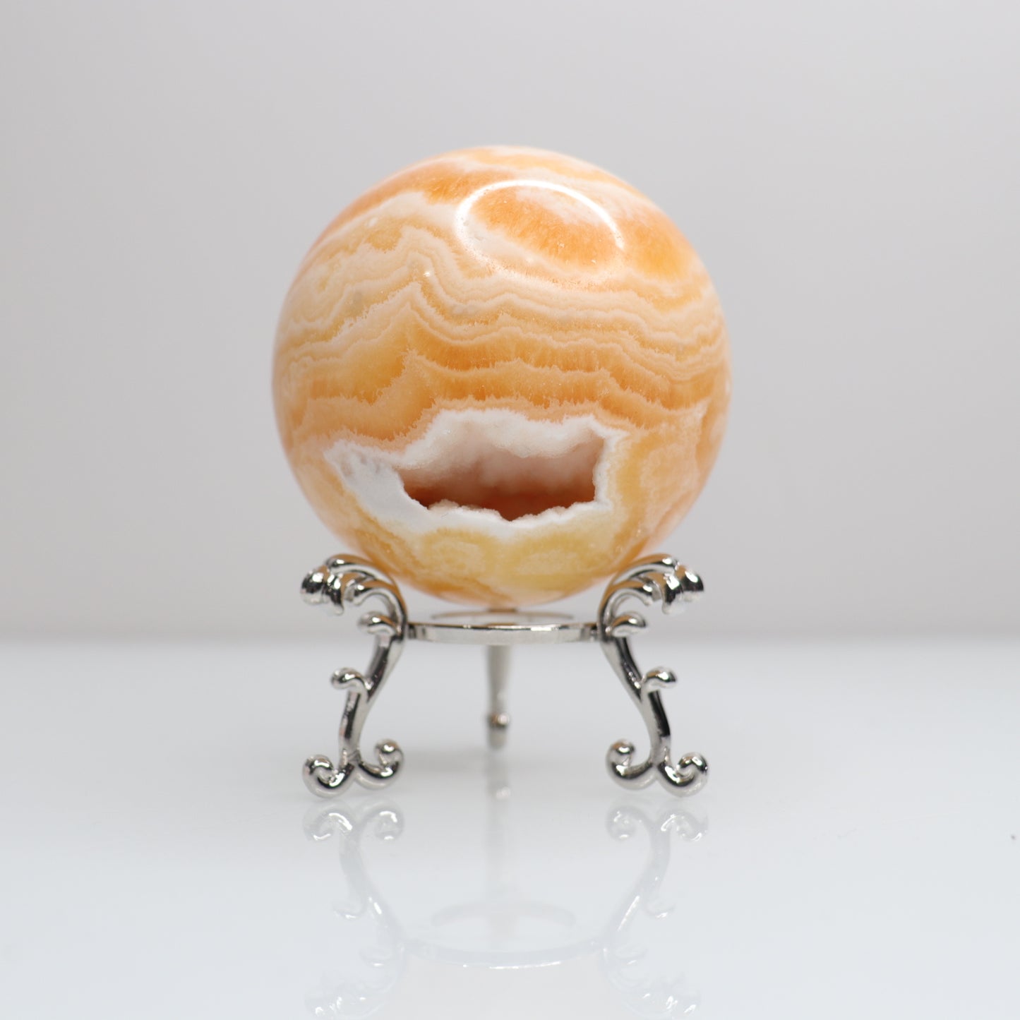 Orange Calcite Sphere | 1