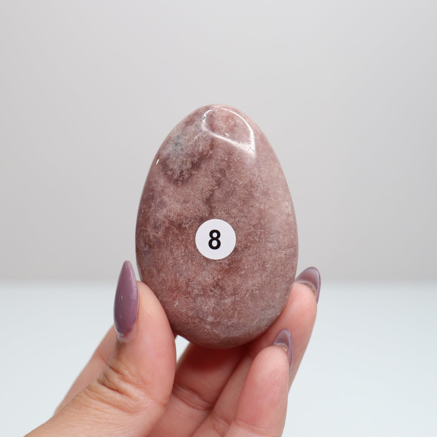 Pink Amethyst Palm Stone | 8
