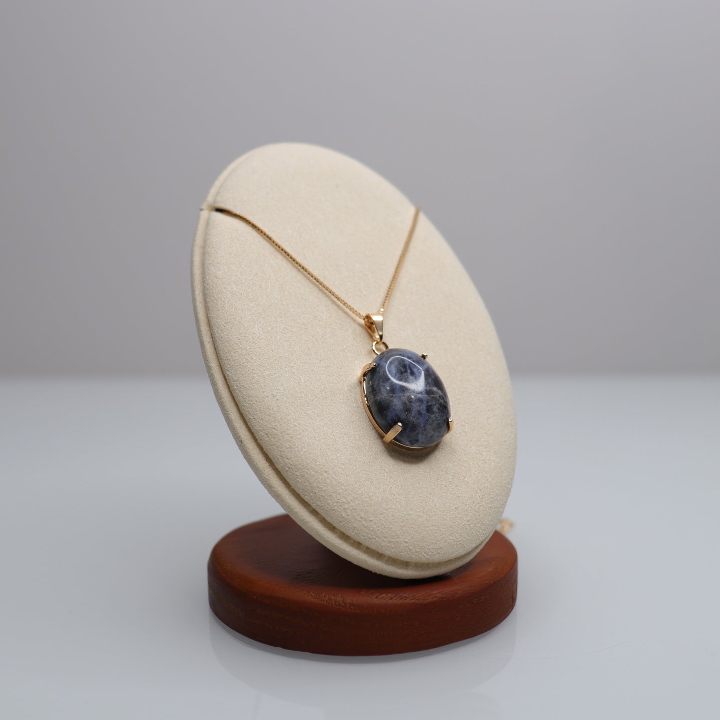 18k Gold Plated Sodalite Necklace | 1