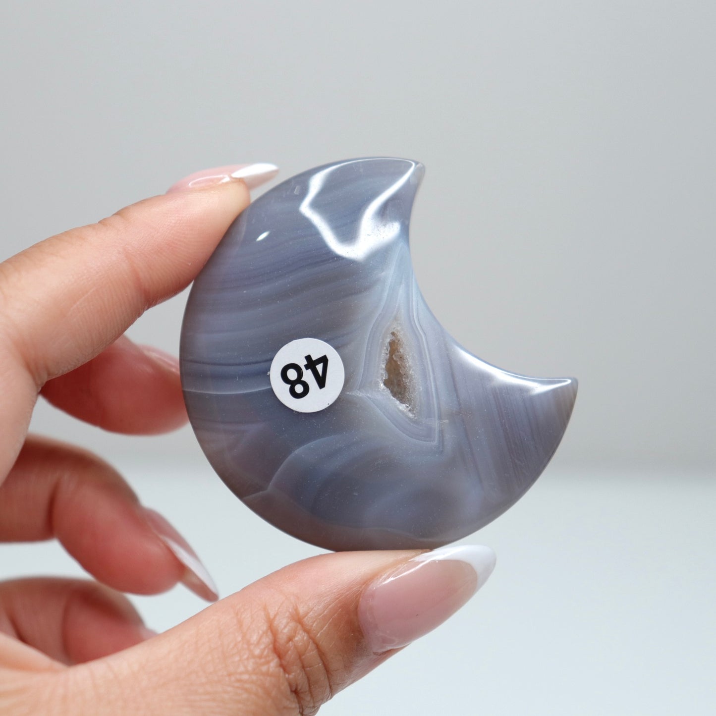 Druzy Agate Moon 48