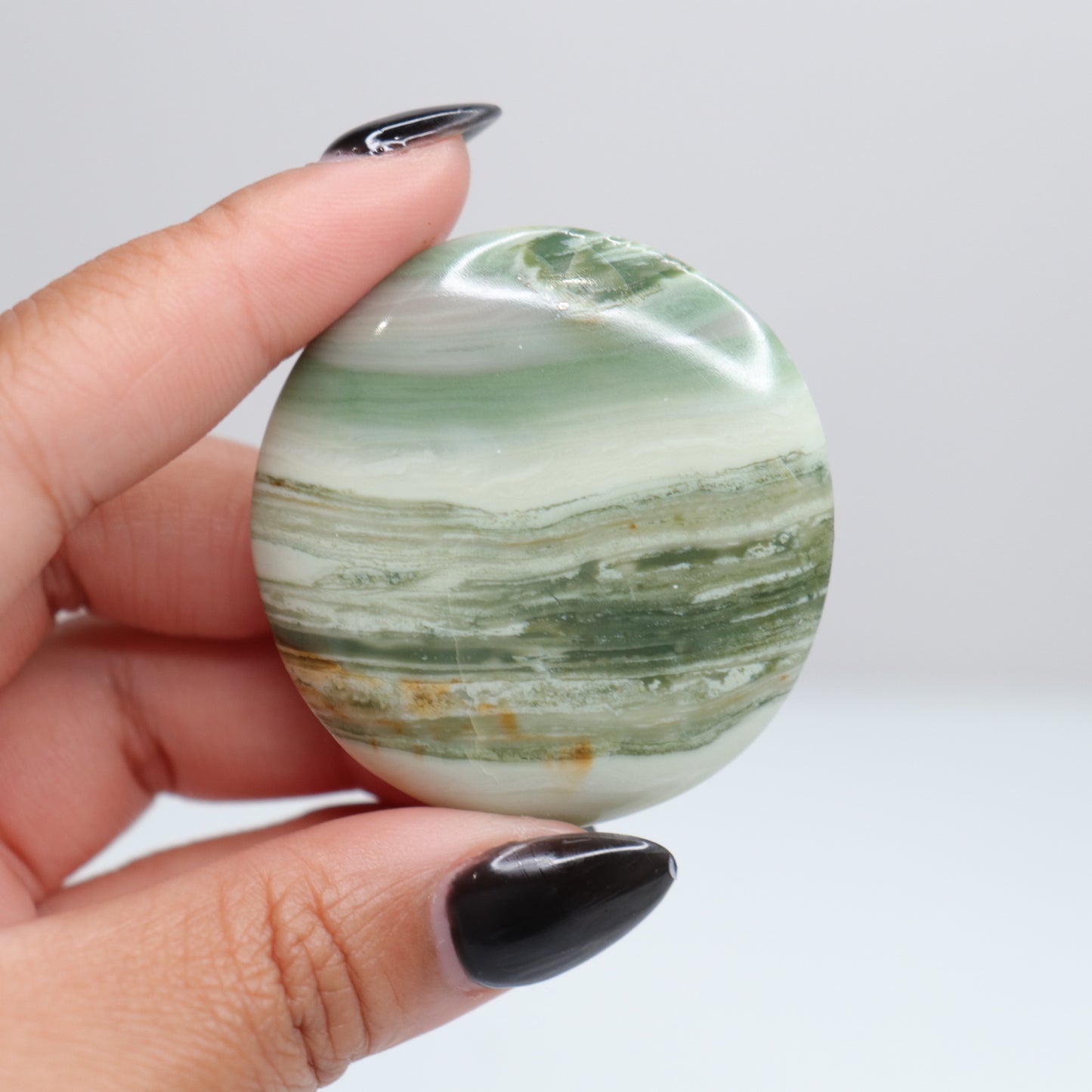 Banded Serpentine Flat Stone 17