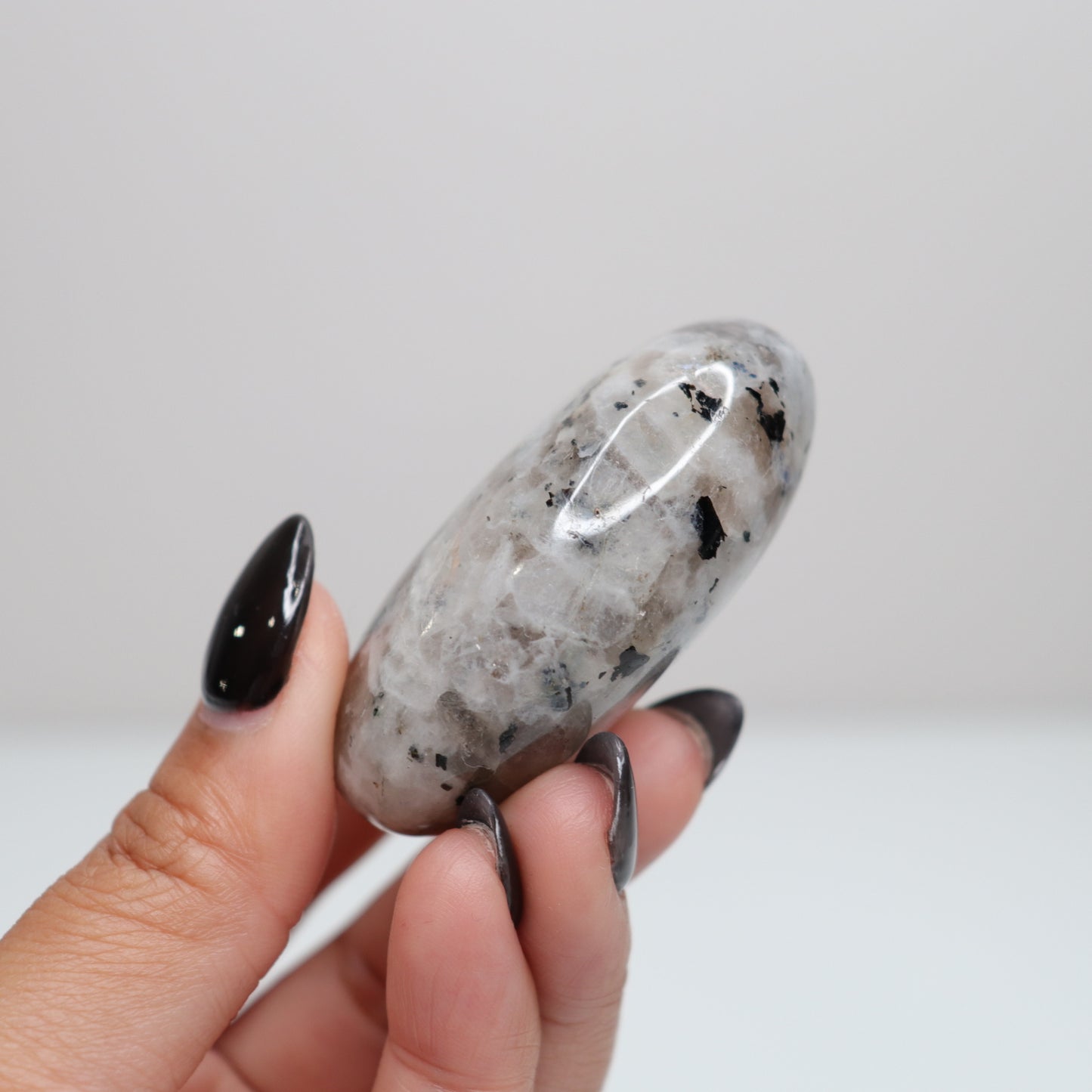 Rainbow Moonstone Palm Stone 64