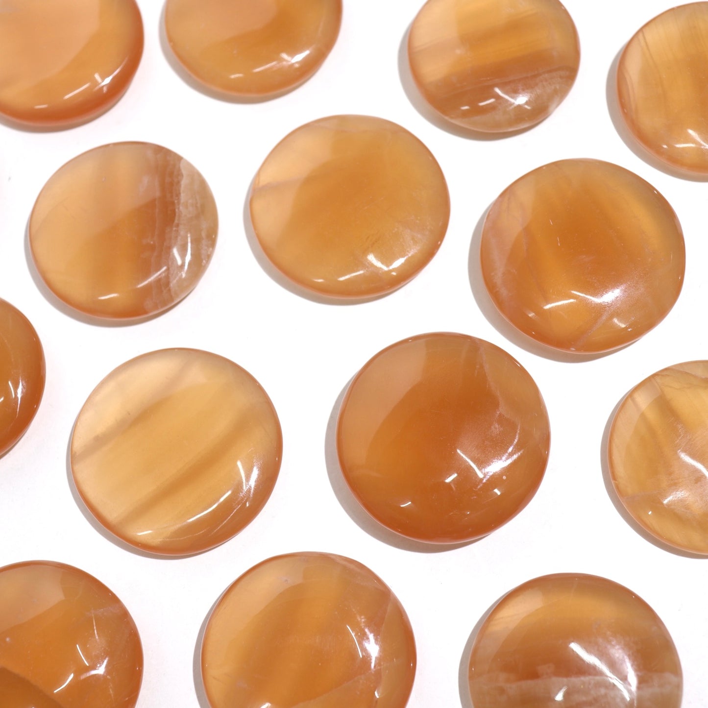 Honey Calcite Flat Stones