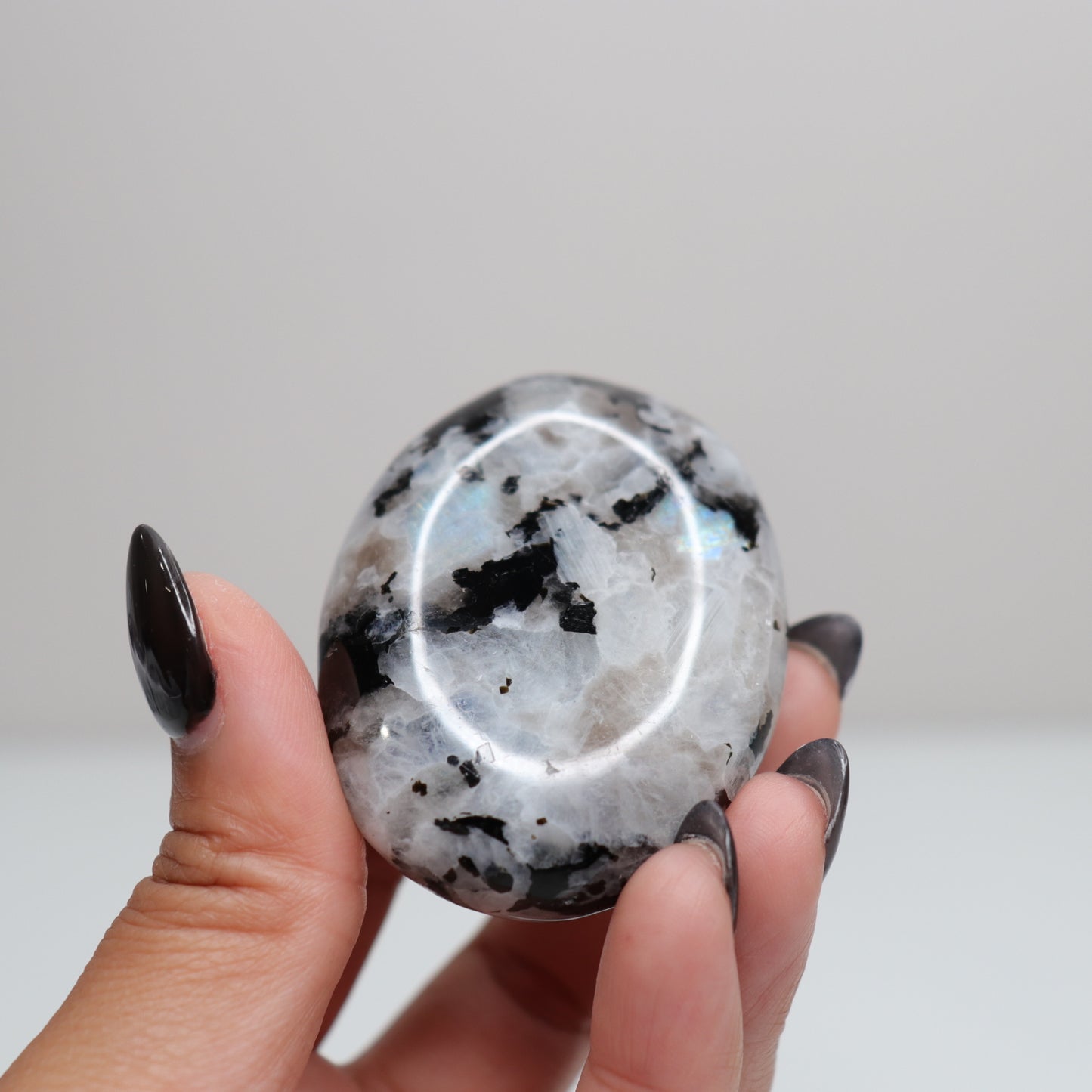 Rainbow Moonstone Palm Stone 63