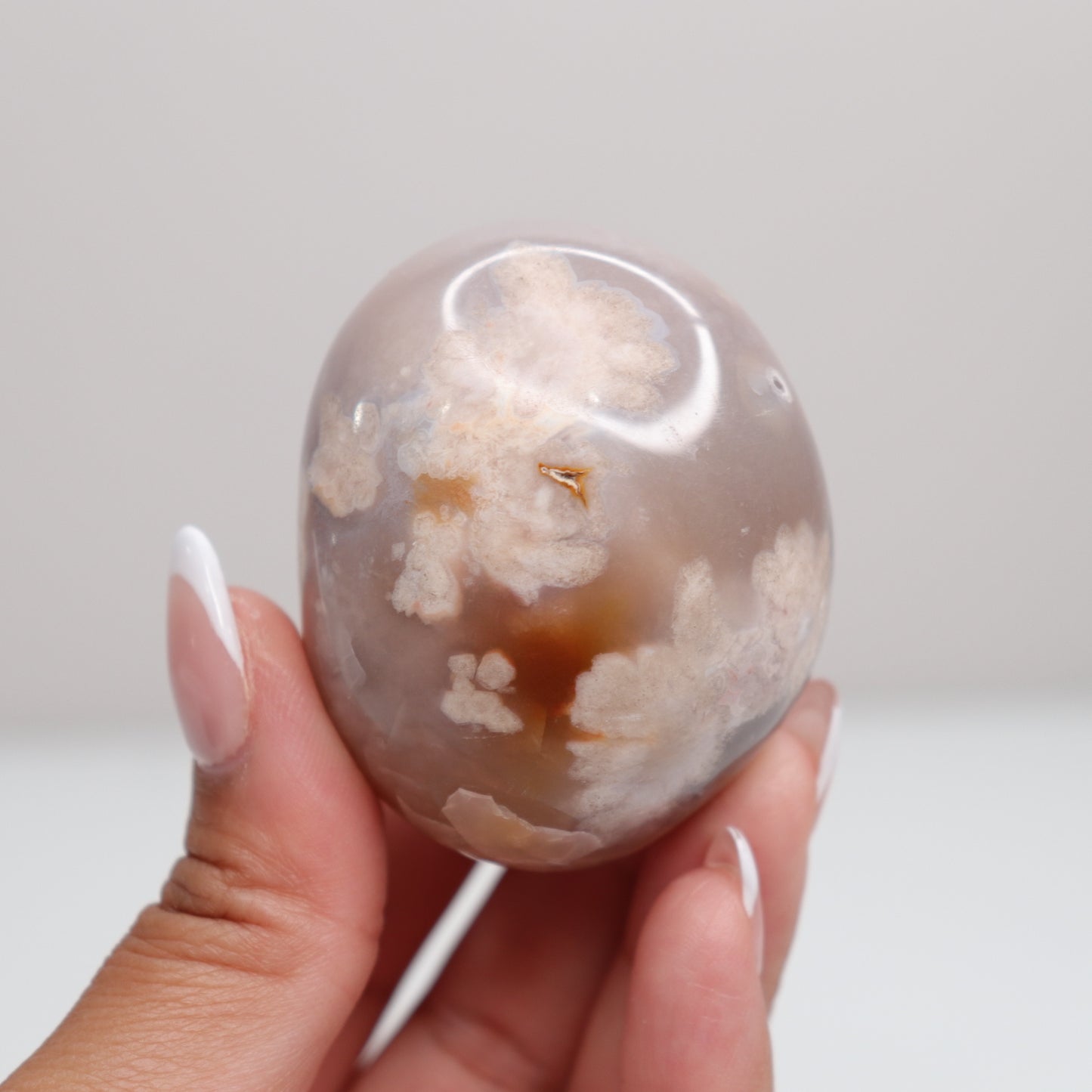 Flower Agate Palm Stone | 1*