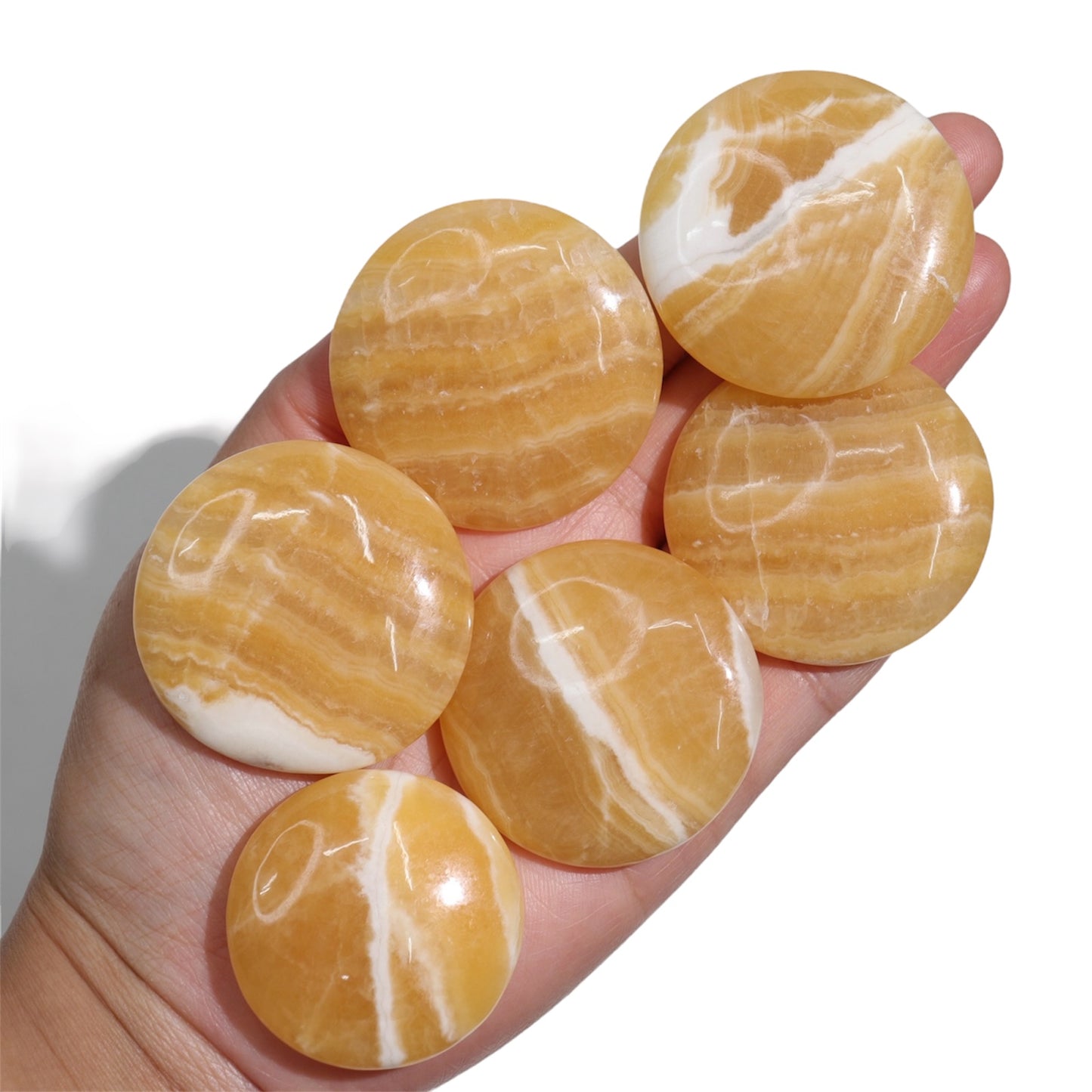 Orange Calcite Flat Stones | 1